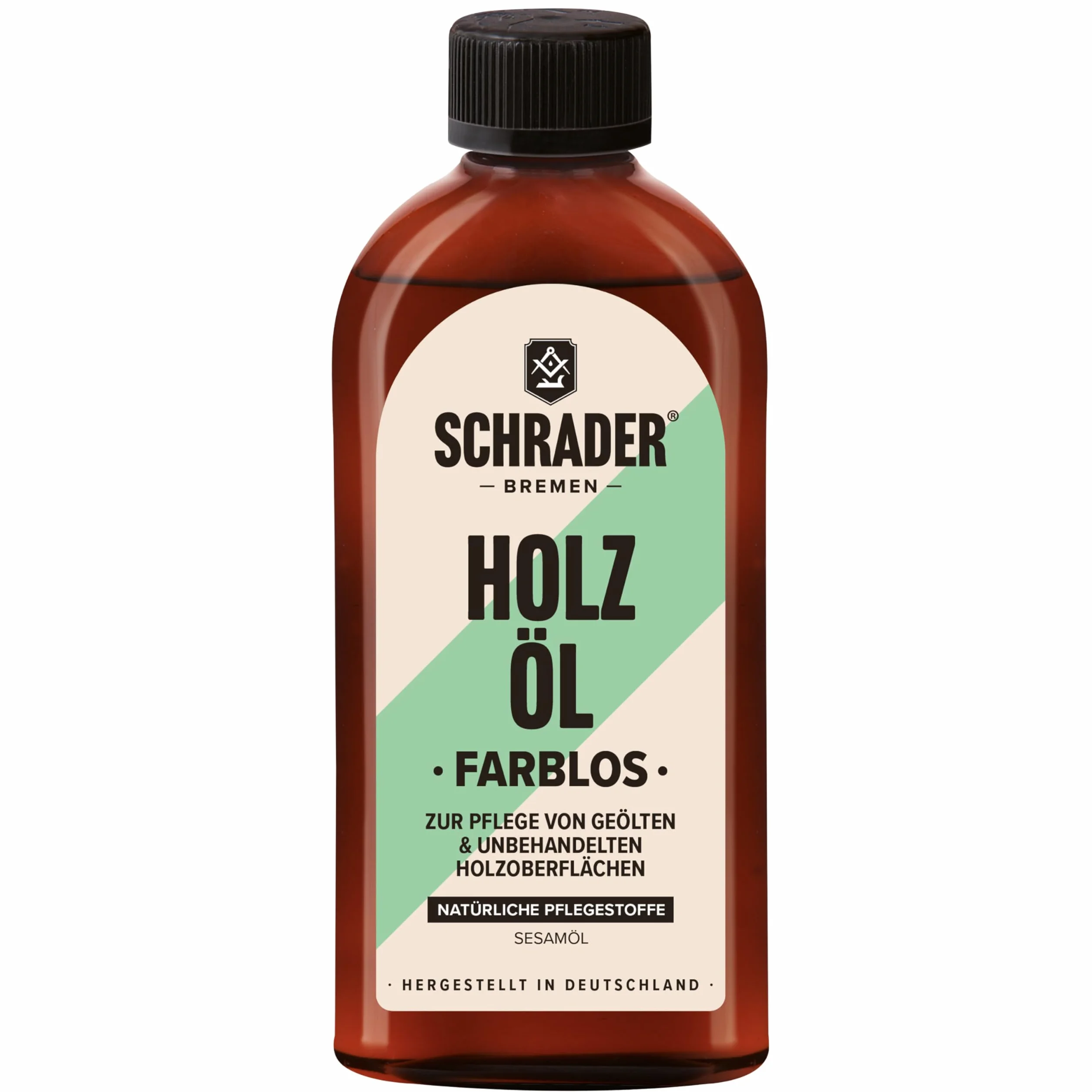 SCHRADER olej do drewna – bezbarwny olej do mebli – olej do pielęgnacji mebli drewnianych i powierzchni drewnianych – 250 ml – Made in Gemany