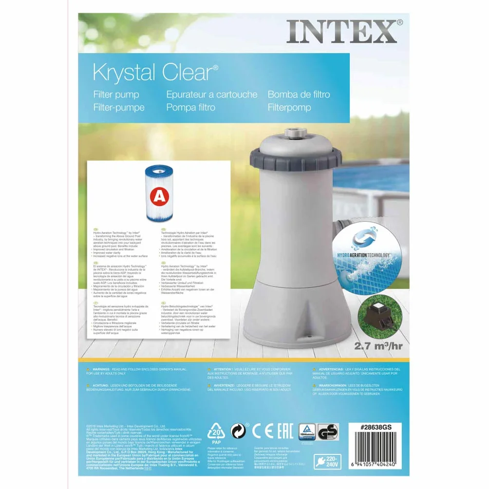 Intex Pompa filtrująca 3407 l/h Filtr basenowy