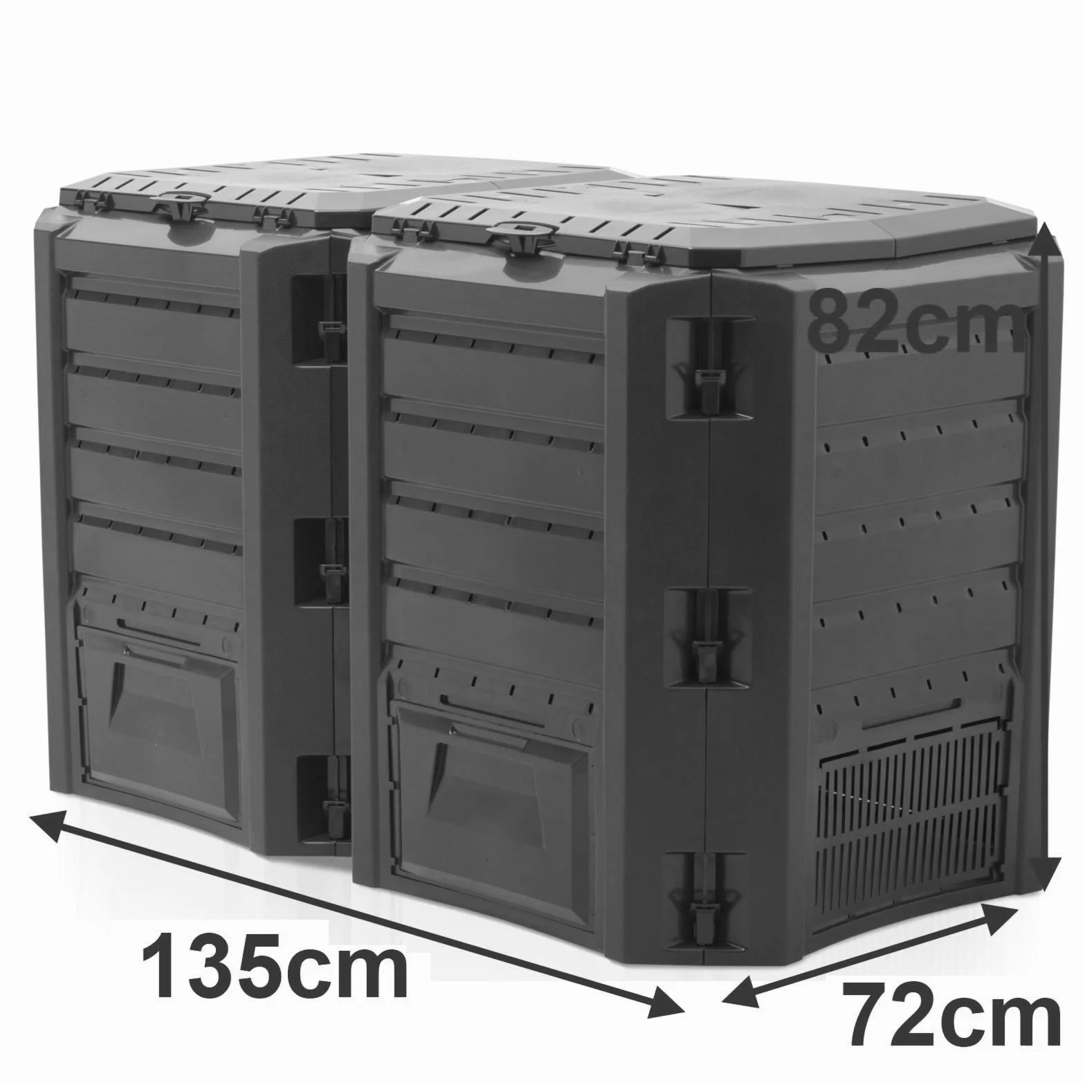 Prosper Plast IKLM800C-S411 moduł kompostownik kompozielony 135 x 72 cm - czarny (4-częściowy)