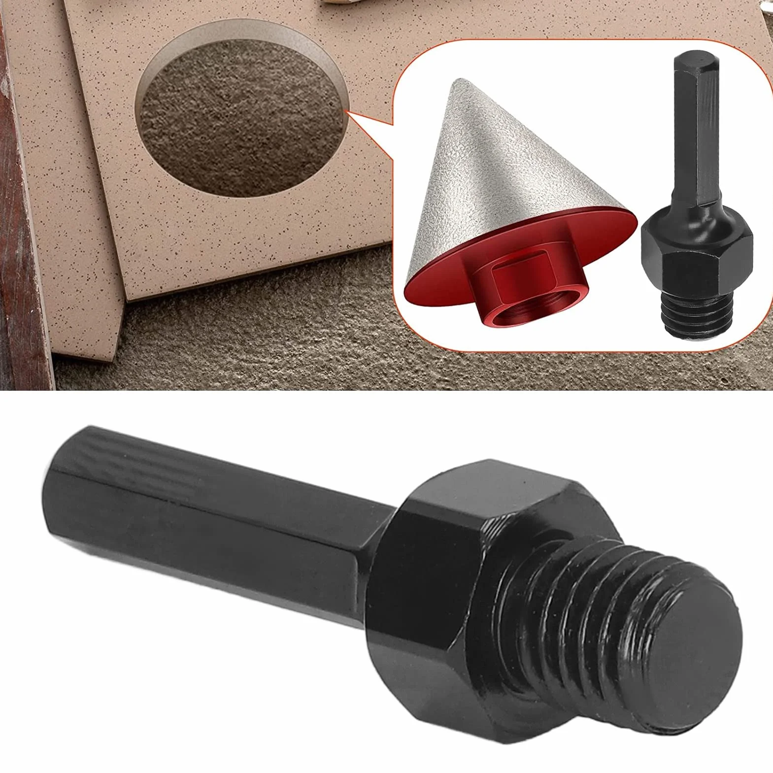 Hex Shank łączący Konwerter Szlifierka Kątowa z Adapterem do Konwersji Wiertarki Elektrycznej 5/8-11/ (M14)