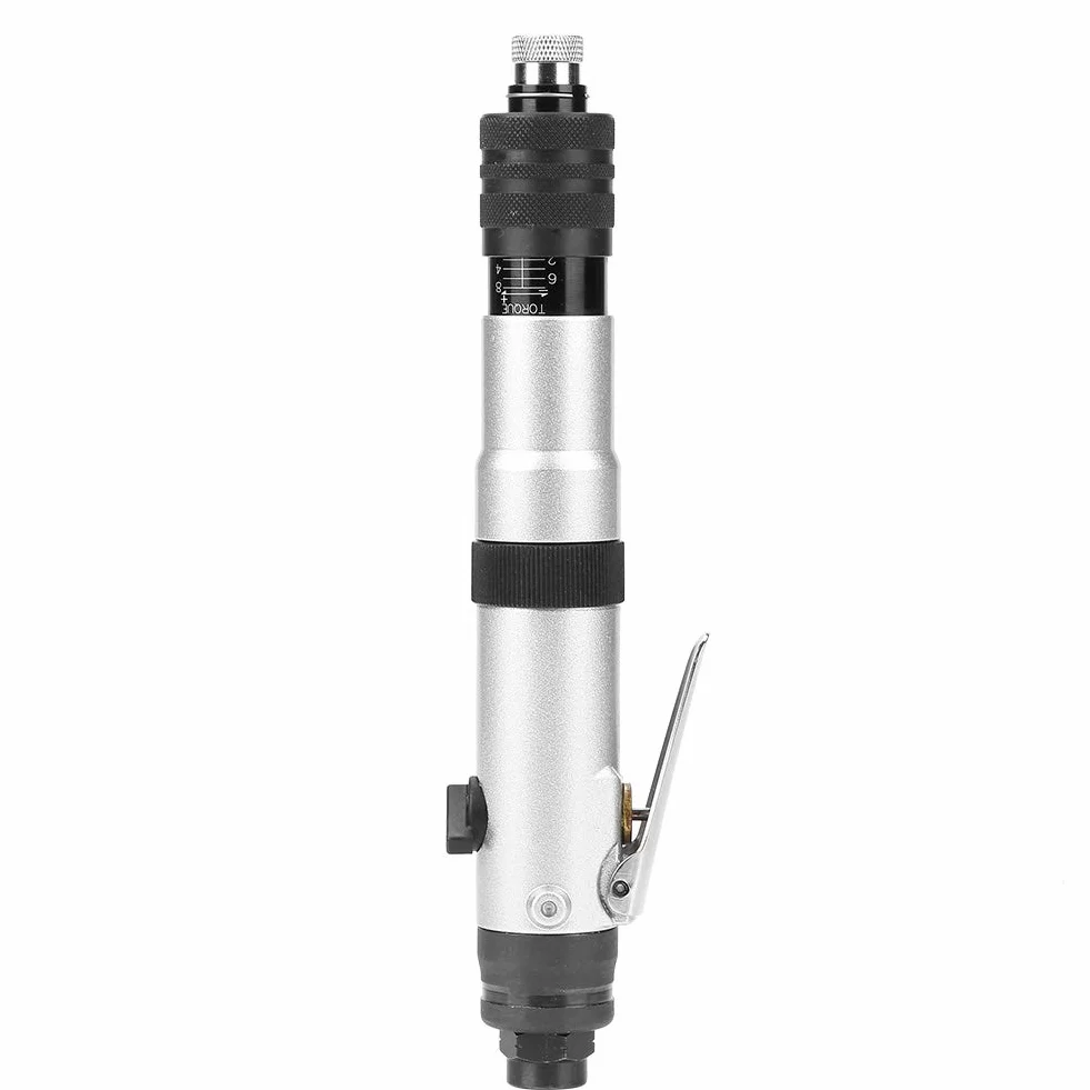 1/4"1000 rpm Mini Pneumatischer Schraubendreher Haltegriff Halbautomatische Kupplungstyp Gerade Schraubendreher Druck Voreinstellung Drehmoment Luft