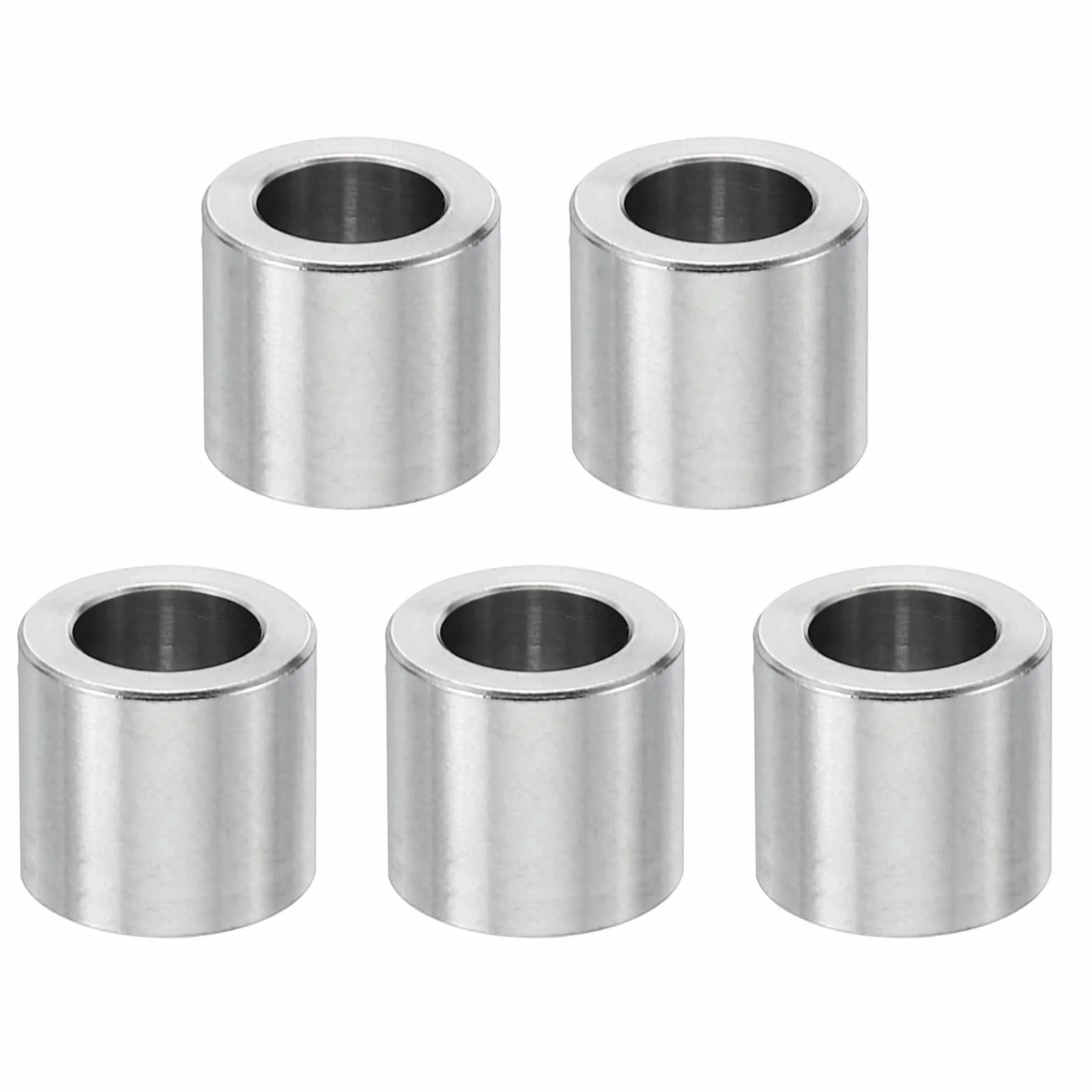 PATIKIL Podkładki dystansowe ze stali nierdzewnej M6, 5 szt. metalowa przekładka ze stali nierdzewnej 6,2 mm ID x 10 mm OD x 10 mm L dystansowa śruba okrągła do śrub 1/4" lub M6