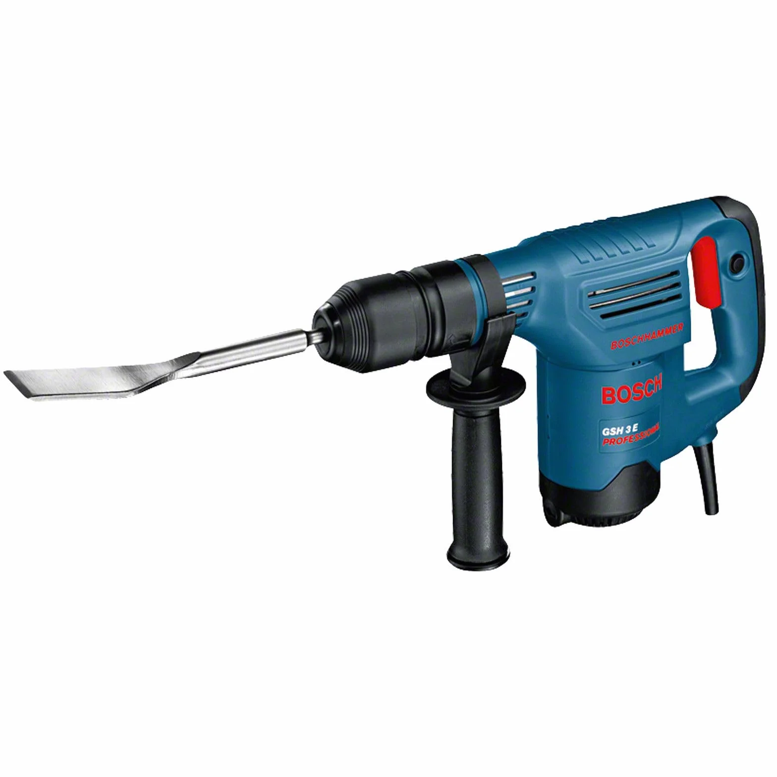 Bosch Professional: młot udarowy GSH 3 E (dłuto do płytek, szpicak, rękojeść dodatkowa, walizka)