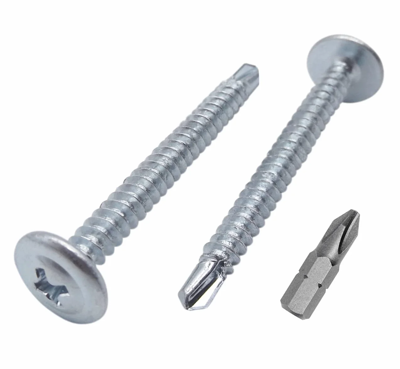 (opakowanie 60 szt.) Śruby ze stali ocynkowanej 4,2 x 45 mm, zmodyfikowana głowica kratownicy, śruba samogwintująca (60, 4,2 x 45 mm)