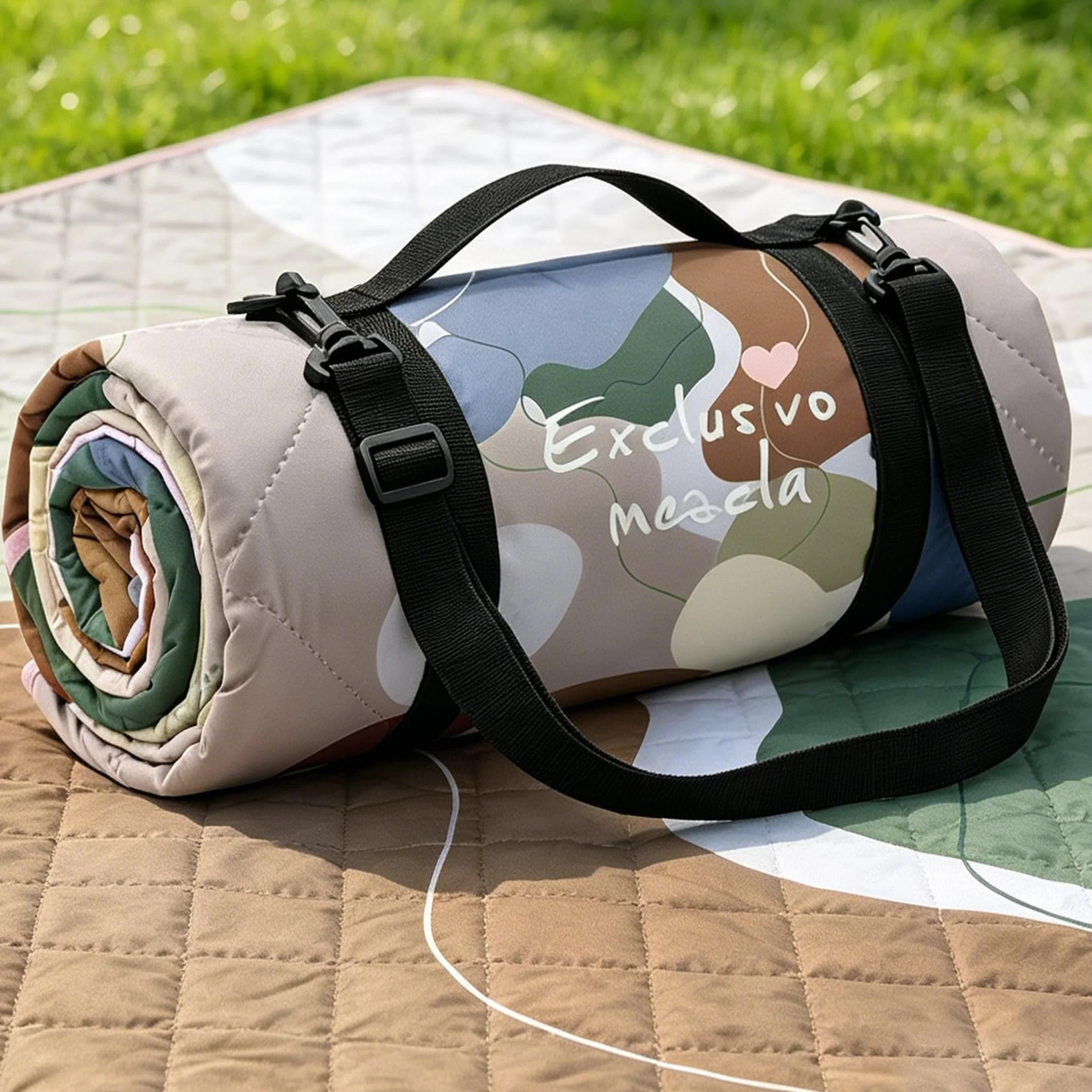 Przenośne wodoodporne koce piknikowe 3 warstwy 150 x 200 cm składany koc plażowy na kemping