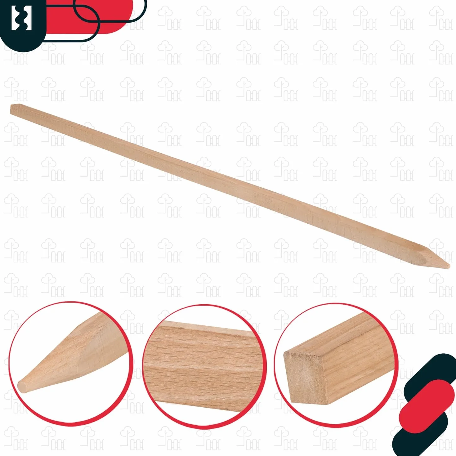 KOTARBAU® Paliki Drewniane 150 cm do Pomidorów Warzyw Podpora