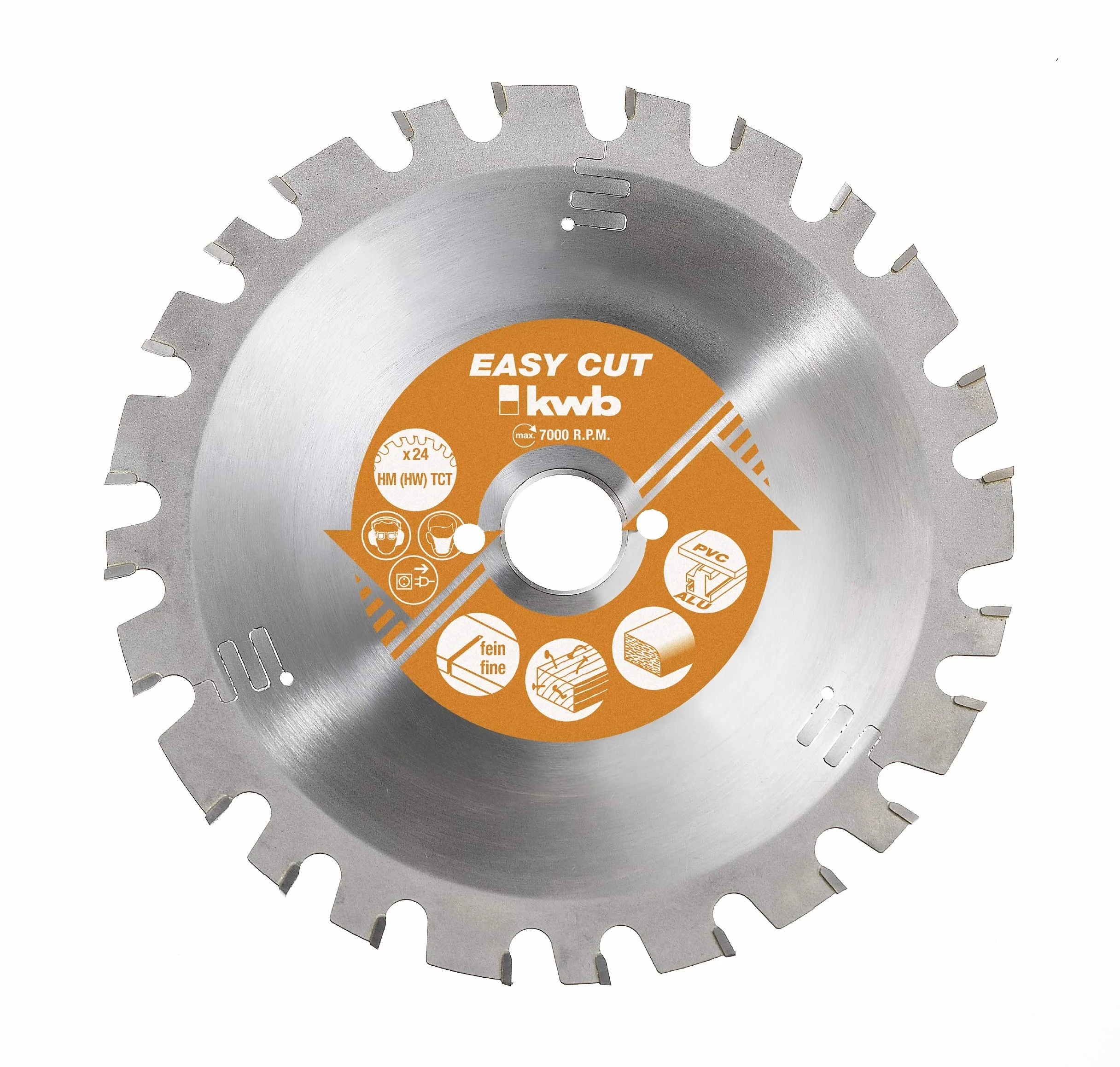 kwb Brzeszczot do piły tarczowej 200 x 16 mm, Made in Germany, odporny na gwoździe, do drewna z resztkami metalu, uniwersalny brzeszczot do np. metali, drewna i tworzyw sztucznych