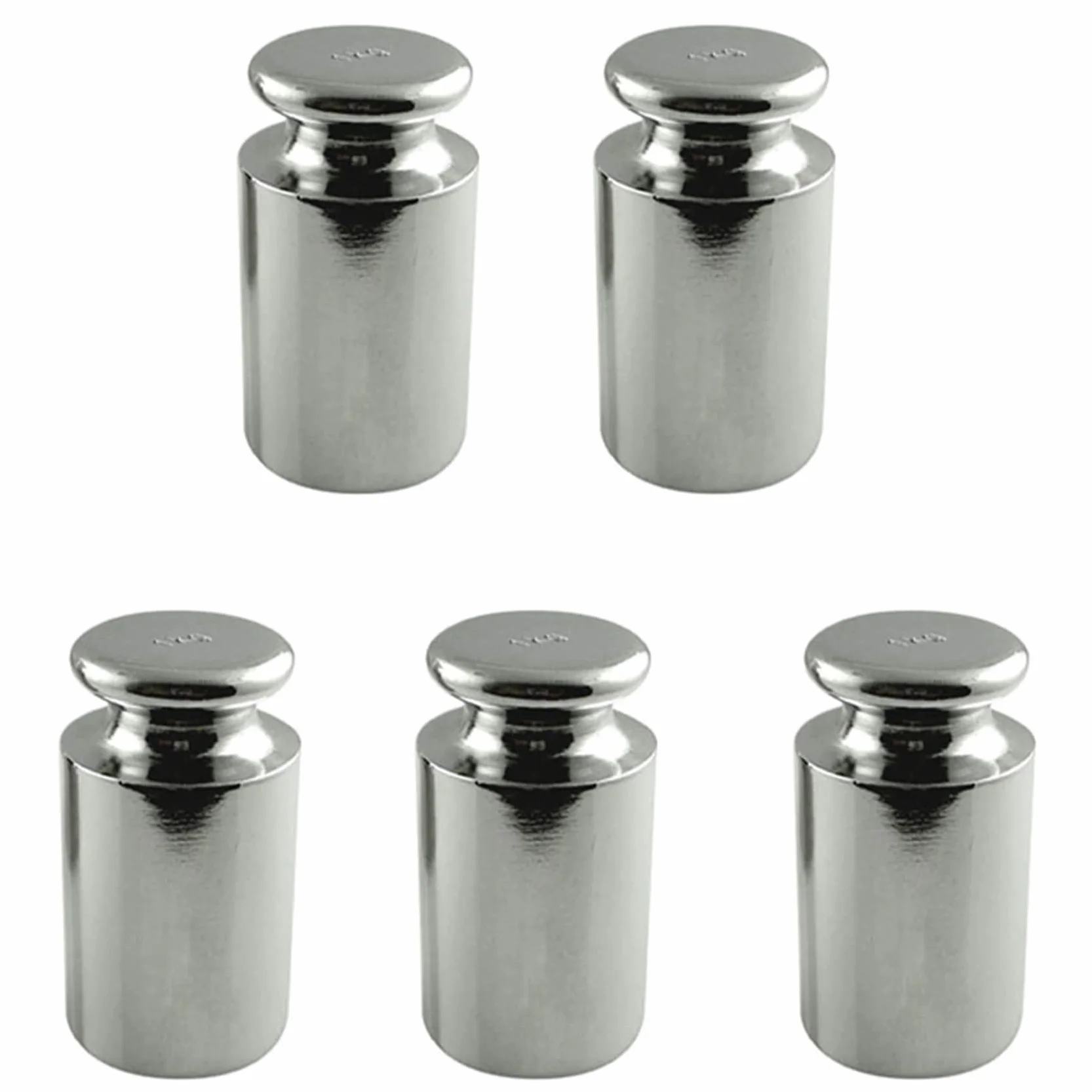 5X OdważNik Kalibracyjny do Wagi Cyfrowej, Stal WęGlowa, Chromowane WykońCzenie, 1000G (1KG WGT)