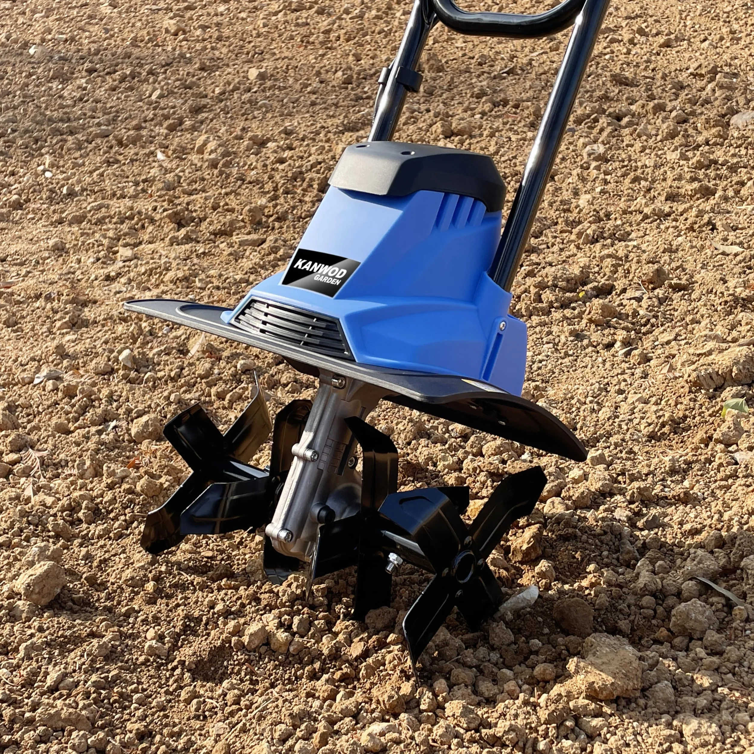 KANWOD Elektryczny motobinarka 1500 W 36 cm 22 cm składany uchwyt ostrza 4 ramiona czarny niebieski