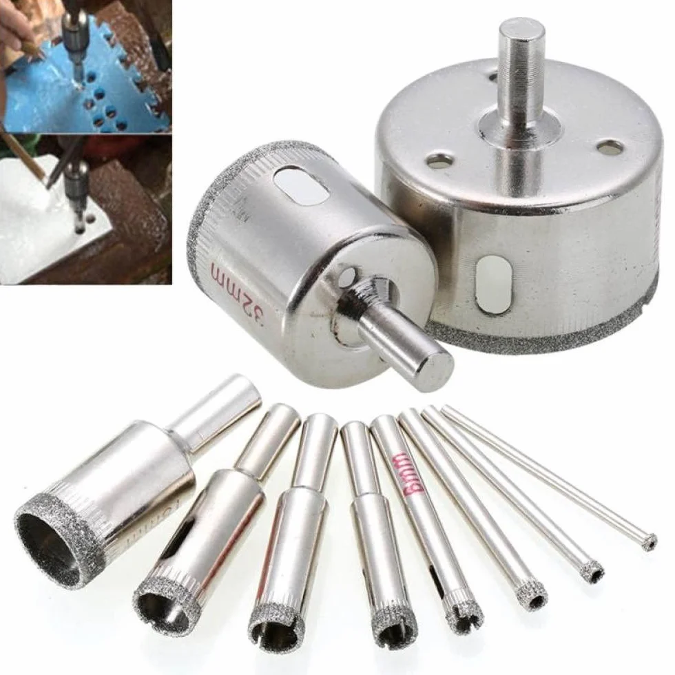 Wiertła do płytek z powłoką diamentową, 1 szt. Płytki marmurowe szkło ceramiczne otwornice wiertła do elektronarzędzi 6 mm-50 mm