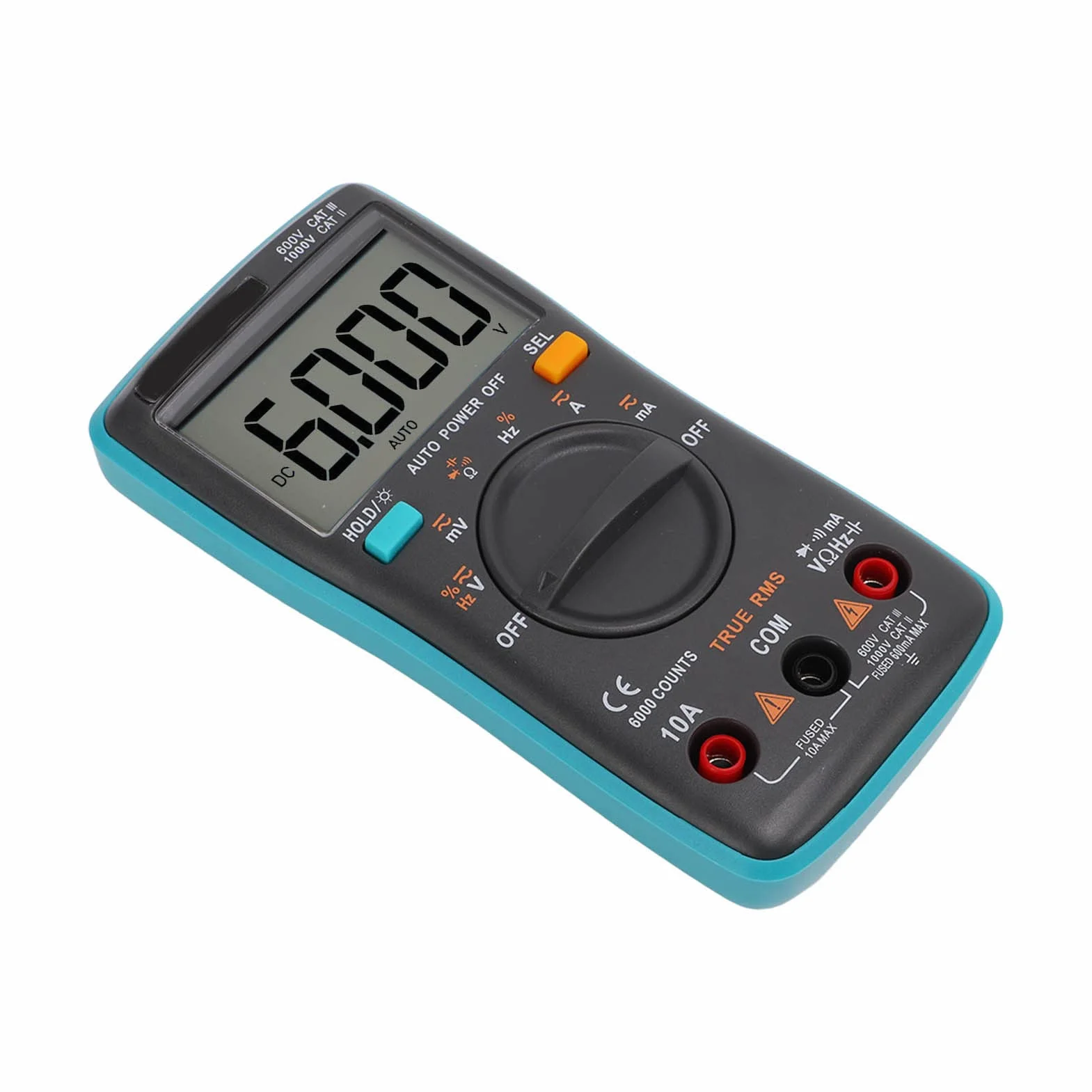 ZT101 6000 Multimetr cyfrowy Automatyczny zakres Ręczny multimetr Miernik napięcia prądu Profesjonalne narzędzie elektryka do naprawy samochodu w domu Materiał ABS