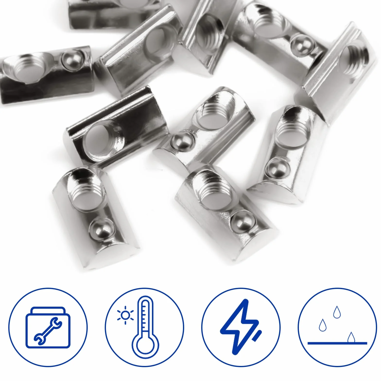 30 sztuk kamieni do rowków M8 z centrowaniem kulki, rowek, 8 sztuk, zestaw śrub z rowkiem, seria 40, M8, profil aluminiowy 40 x 40, stal węglowa, nakrętka ślizgowa z kulką sprężynową do drukarki 3D