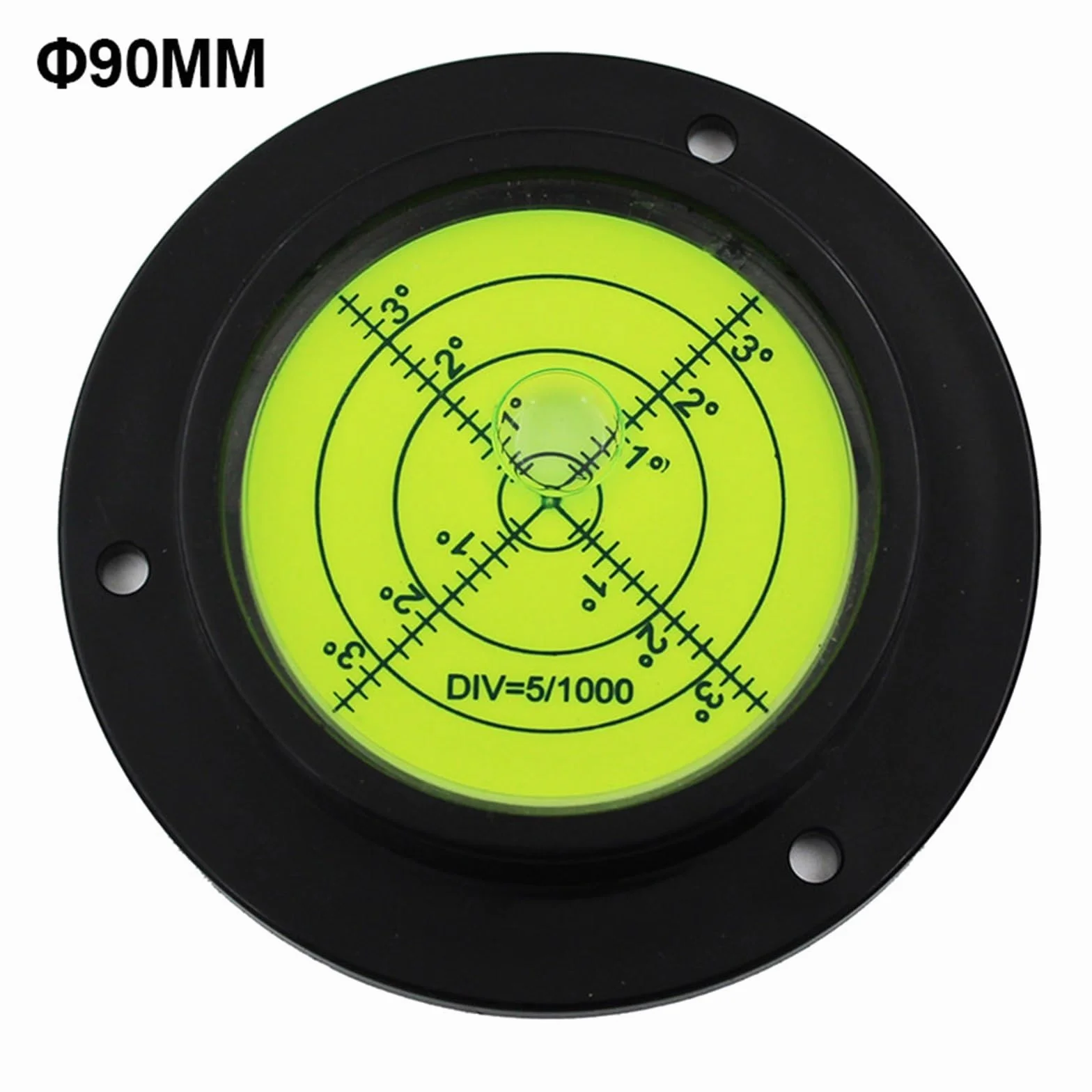 1 x okrągła poziomica do poziomicy z otworami montażowymi średnica 50 mm-100 mm | 1 x okrągły poziom bąbelków spiralnych o średnicy 50 mm - 100 mm (obudowa DIA-100 mm)