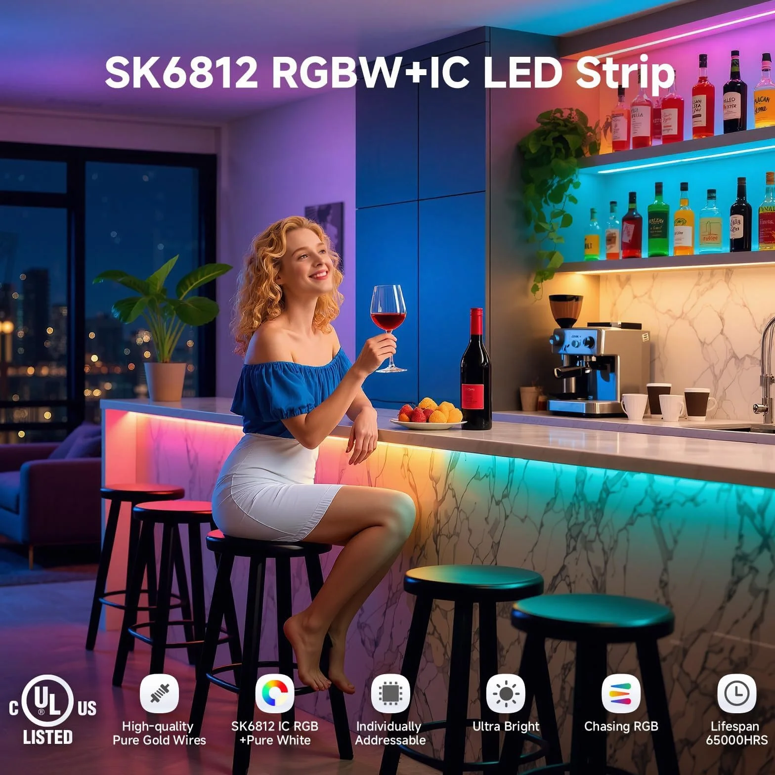 BTF-LIGHTING RGBW RGBNW naturalna biel SK6812 (podobna do WS2812B) 5 m 60 diod LED/Pixel/S/M 300 diod LED, możliwość indywidualnego adresowania, elastyczne, 4 kolory w 1 LED, kolor marzeń LED,