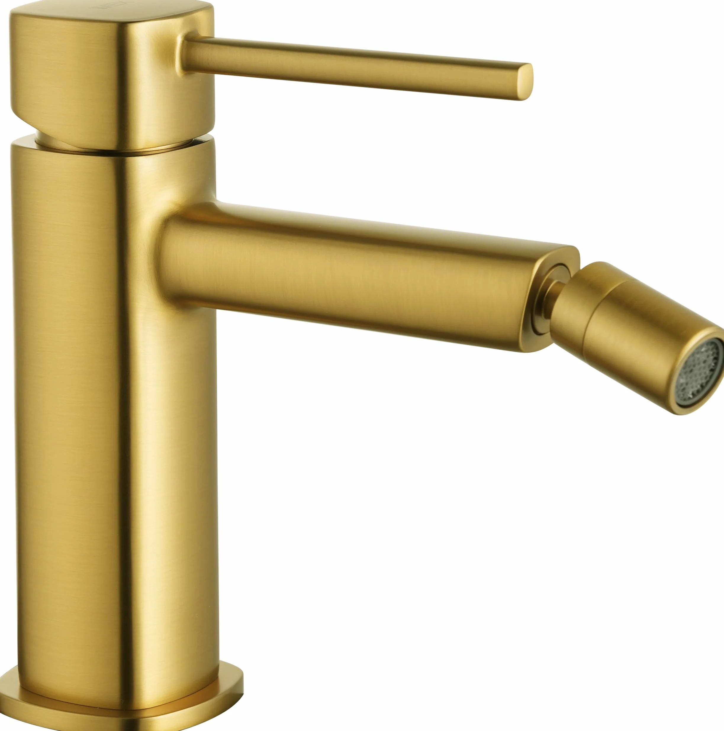 IMEX Bidet Złoty kran łazienkowy, jednouchwytowa bateria łazienkowa, szczotkowane złoto, bateria bidetowa z mieszaczem ciepłej i zimnej wody, bateria bidetowa, bateria Bidet, łatwa instalacja, seria