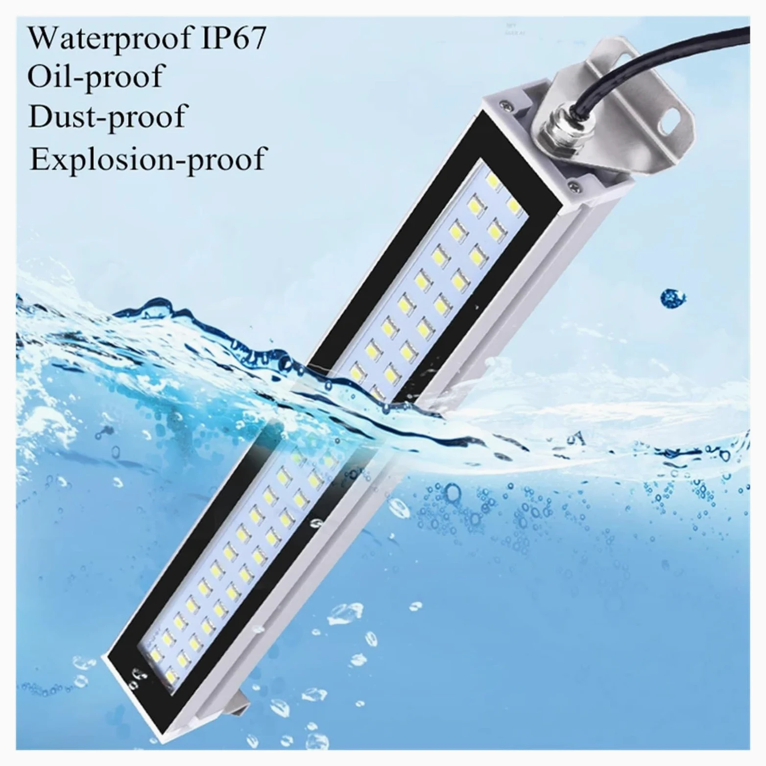 5-30W LED warsztat obrabiarki świetlówka IP67 wodoodporna lampa obróbcza pyłu olejowego do tokarki CNC szlifierka Do obrabiarek(24W,24V-36V)