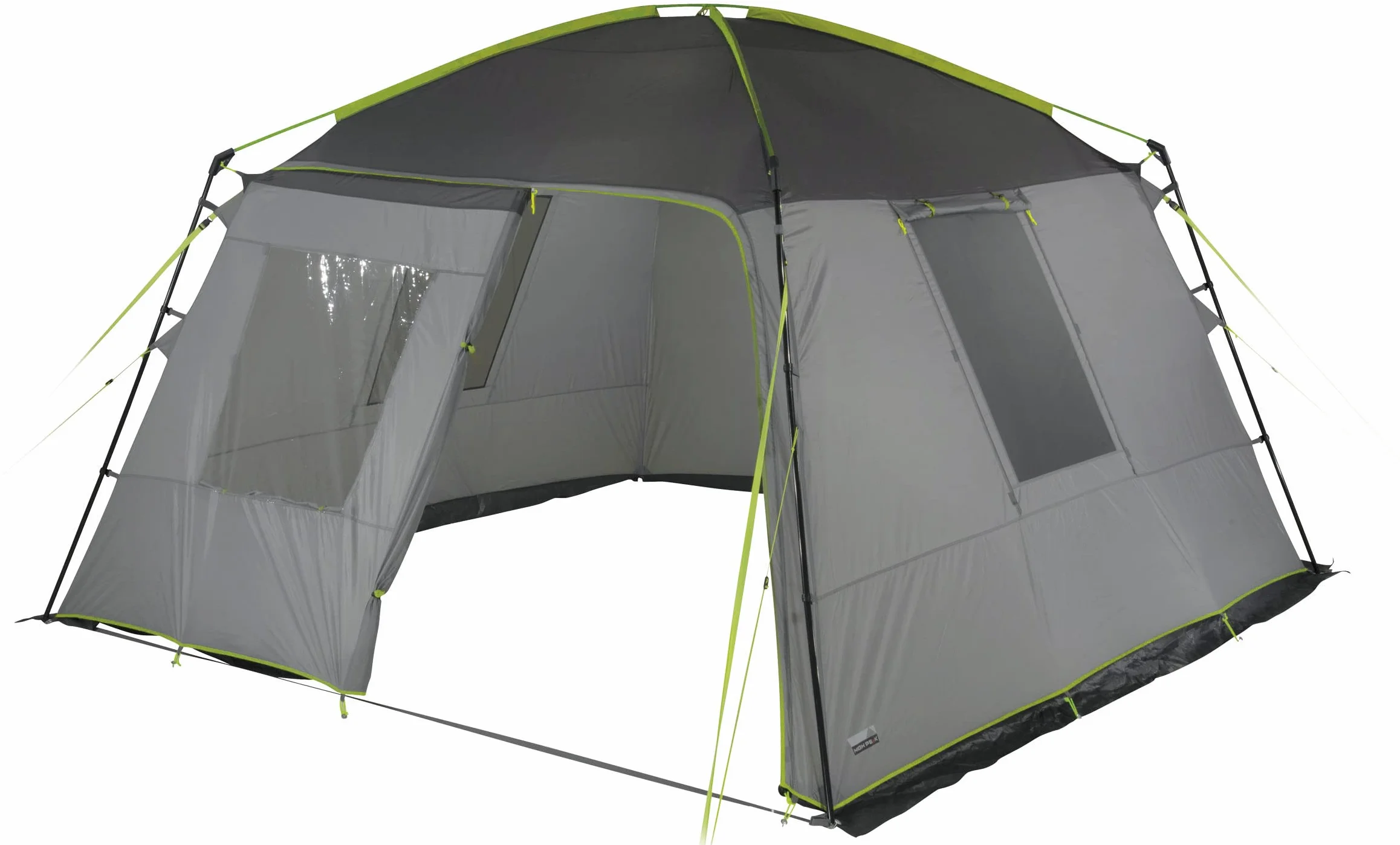 High Peak Unisex – pawilon Cabana dla dorosłych, jasnoszaro-ciemnoszaro-limonkowy, rozmiar uniwersalny