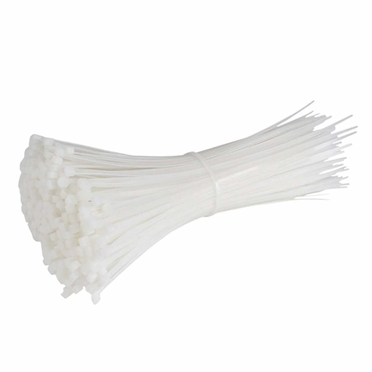 Zapinane na zamek Samoblokująca plastikowa nylonowa opaska kablowa, 100 sztuk, biały zestaw pierścieni mocujących(3x200 width 1.8mm)