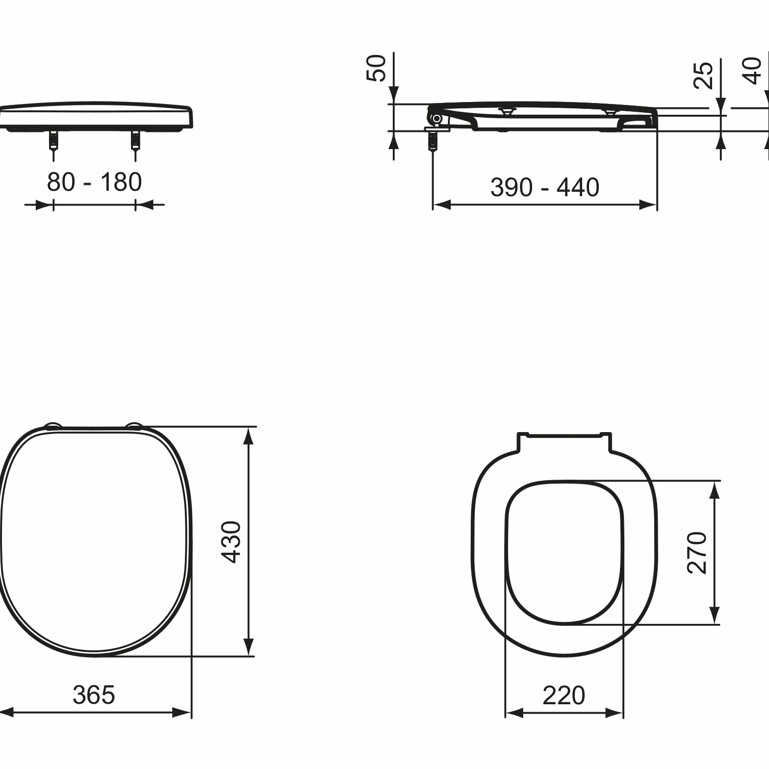 Ideal Standard Connect Deska sedesowa E7128 - E712801