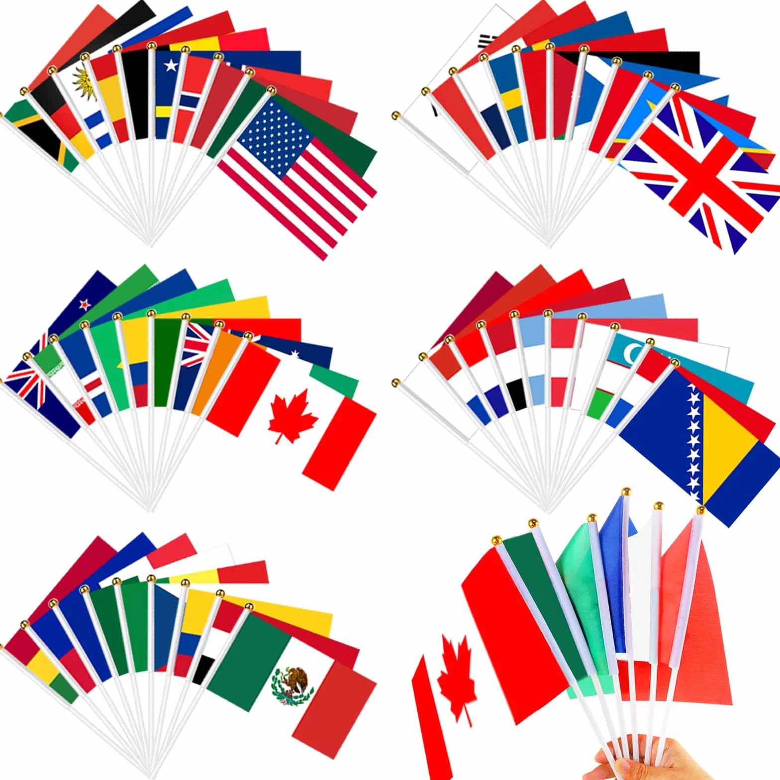 48 flag świata, 2026 Flagi do dekoracji mistrzostw świata, 14 × 21 cm, na mistrzostwa świata, imprezy sportowe, imprezy, dekoracje, mistrzostwa świata w piłce nożnej