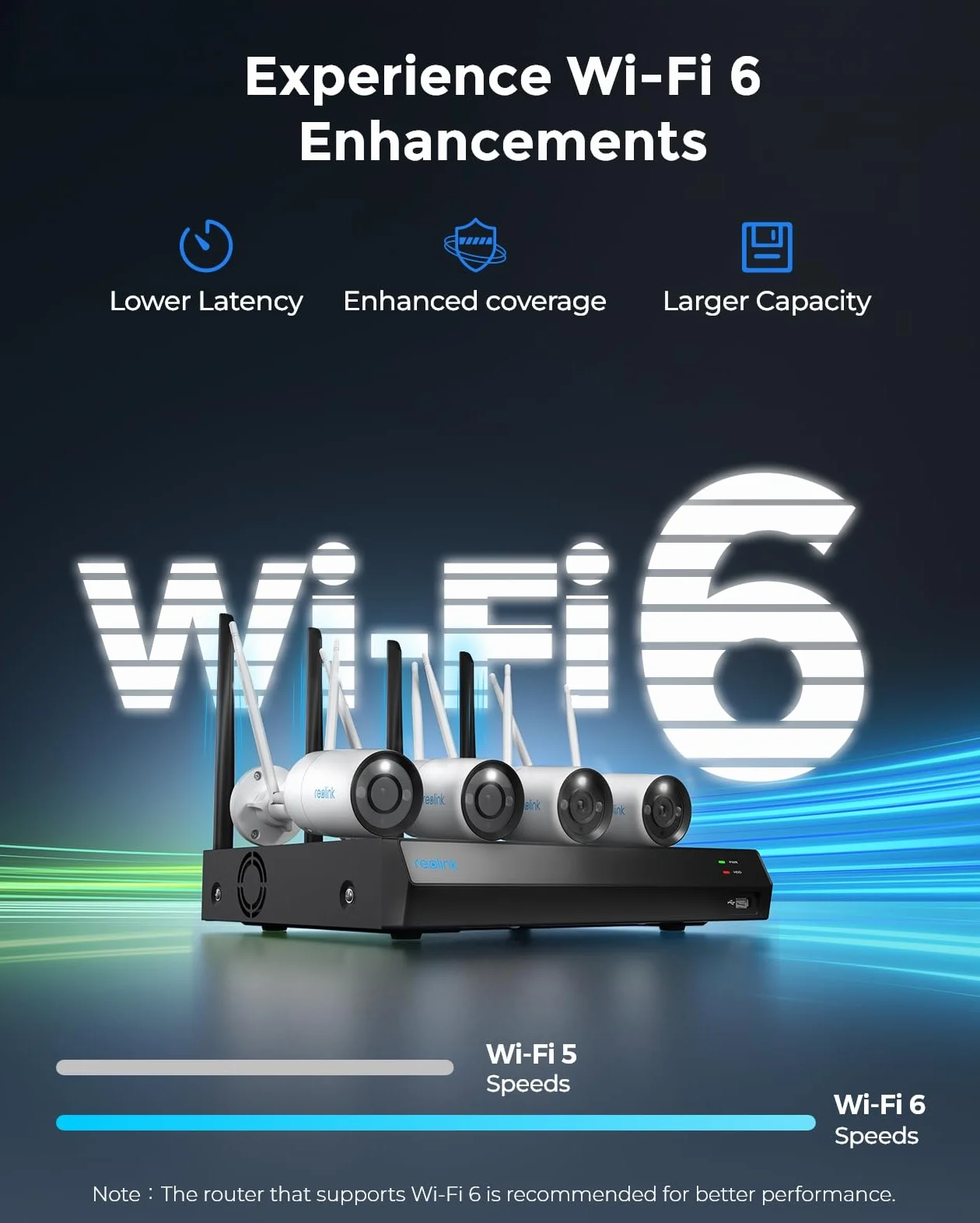 Reolink 4K 12-Kanałowy System Kamer Bezpieczeństwa, 4 Kamery K/8MP, Wi-Fi 6, Kolorowy Noktowizor, Wykrywanie Osób/Pojazdów/Zwierząt, 12-Kanałowy Rejestrator NVR Wi-Fi, Dysk Twardy 2 TB, RLK12-800WB4