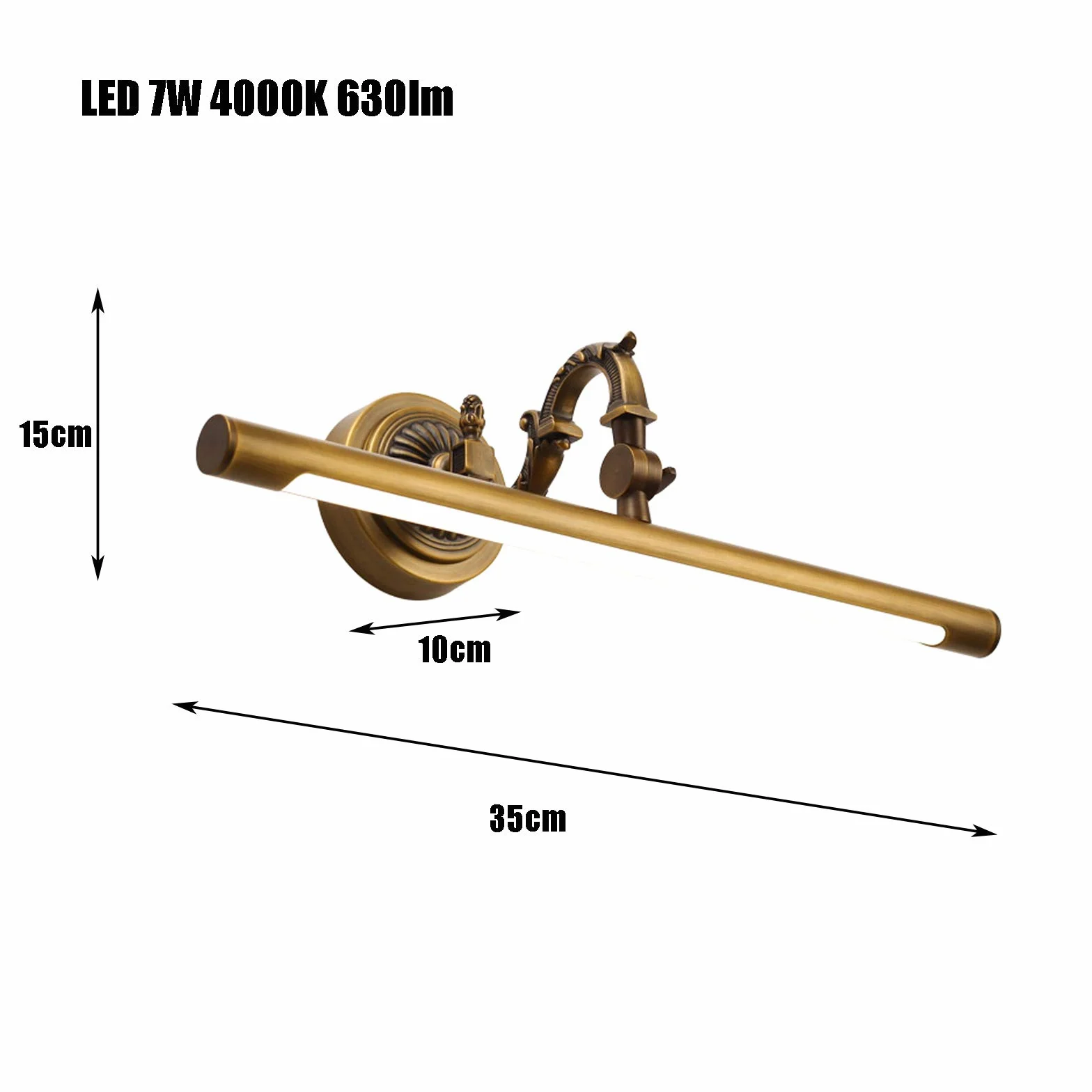 Lampa LED do lustra 35 cm IP44 4000 K 7 W 630 lm 180° regulacja