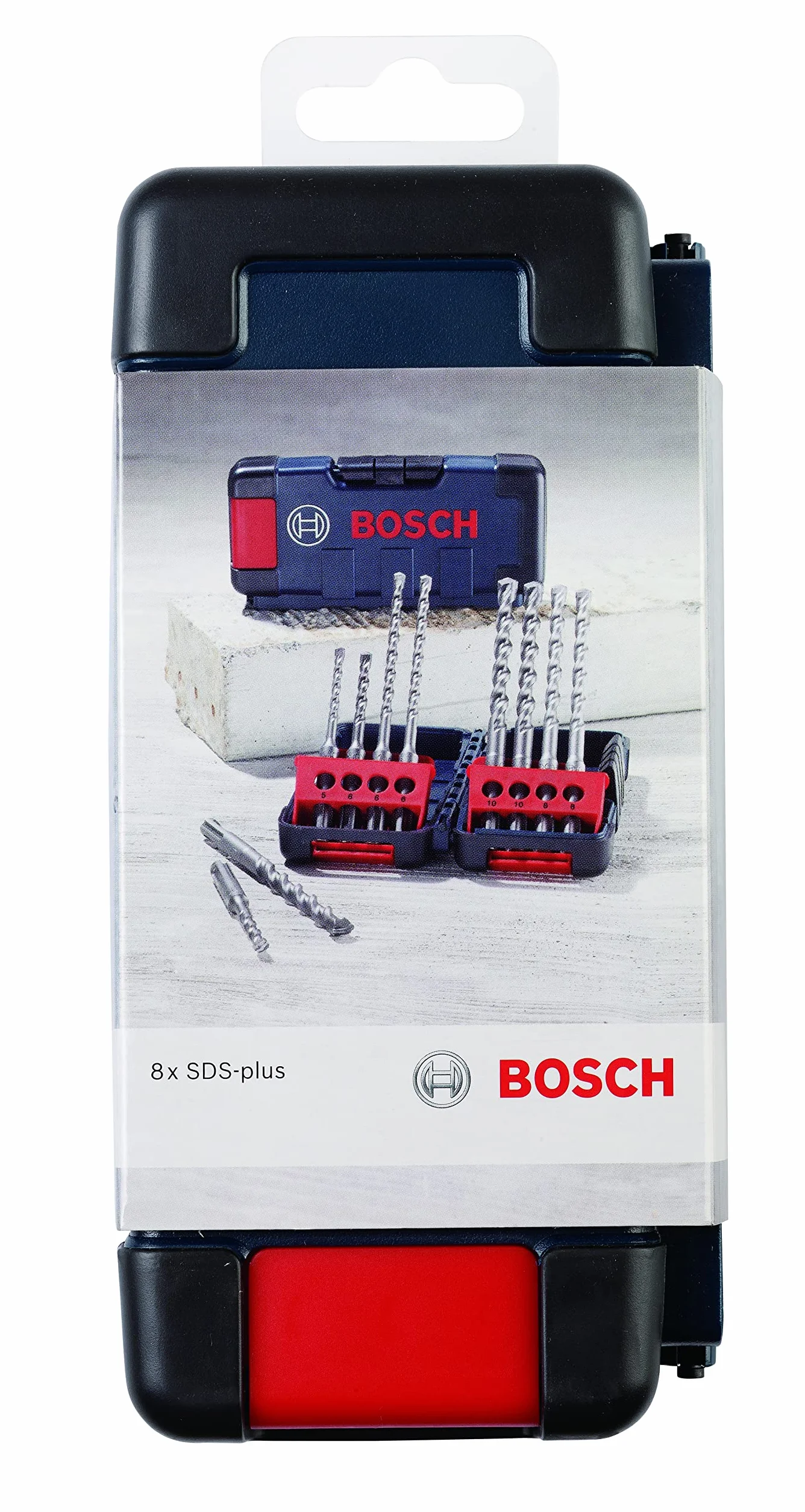 Bosch Accessories 8-częściowy zestaw wierteł do młotów SDS plus-3, kaseta Tough Box 5 x 110 (1x); 6 x 110 (1x); 6 x 160 (2x) mm; 8 x 160 (2x); 10 x 160 (2x)