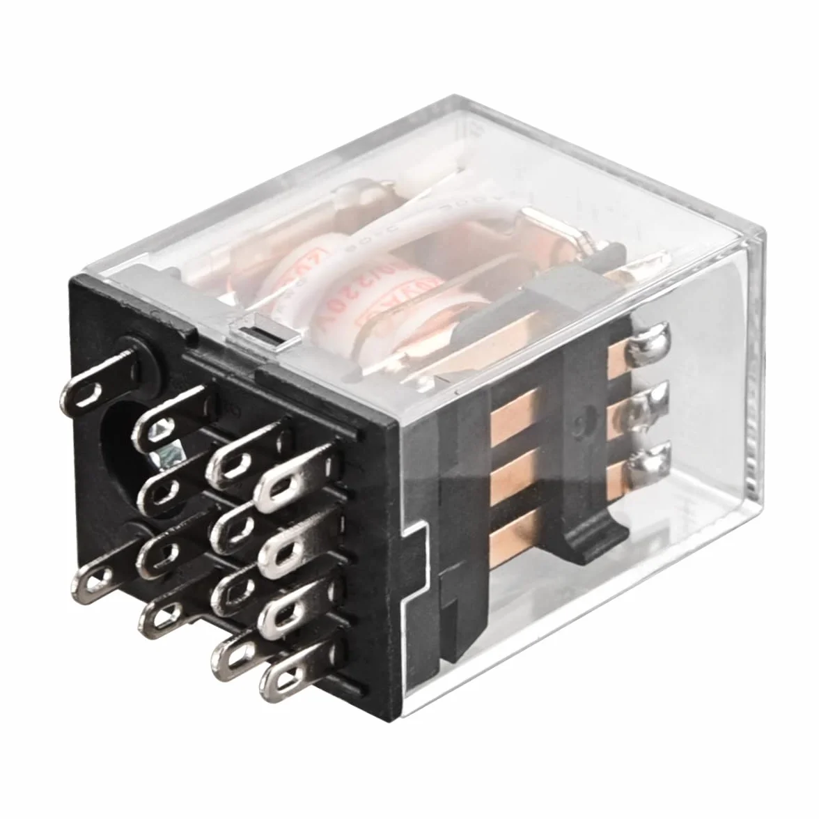 Heschen Gereral Purpose przekaźnik mocy, HH54P-L, cewka 220VAC, 3A 220VAC/24VDC, 4PDT, zaciski 14-pinowe, wskaźnik LED
