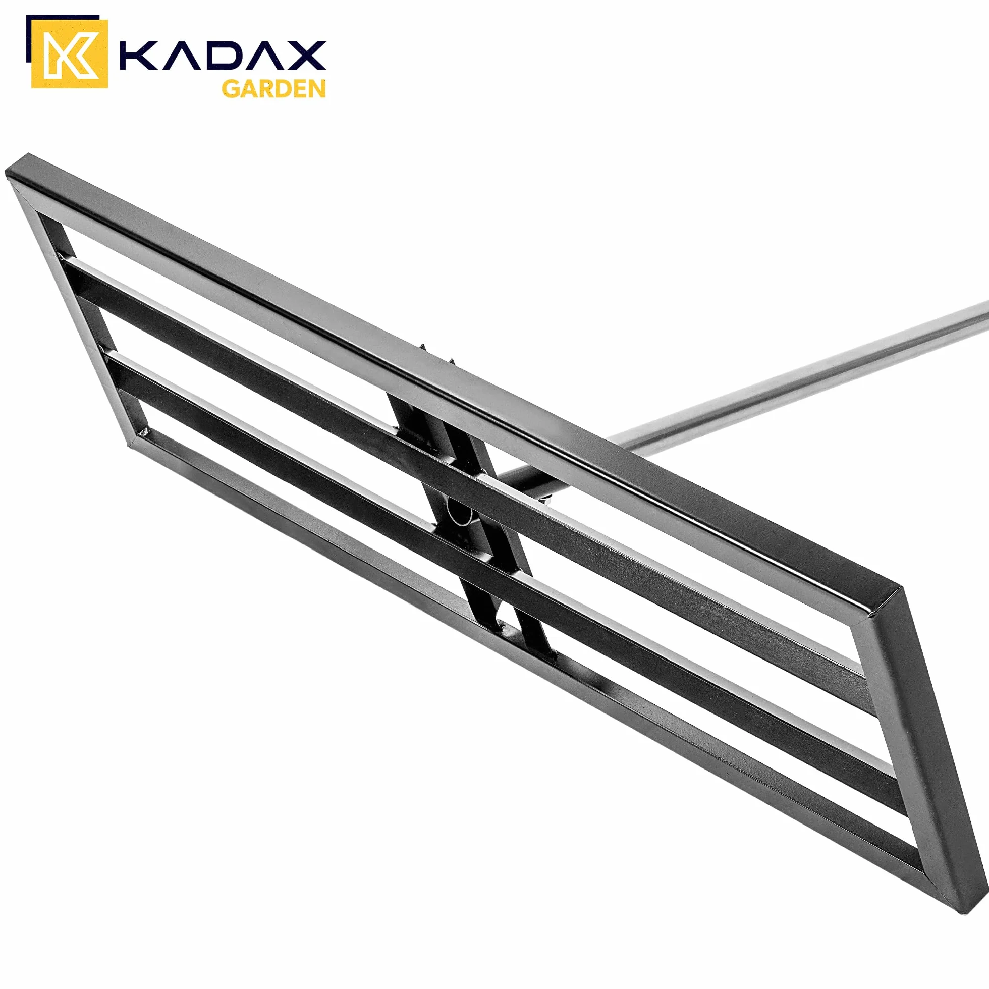 KADAX Grabie do trawnika 89 x 29 cm metalowe z trzonkiem