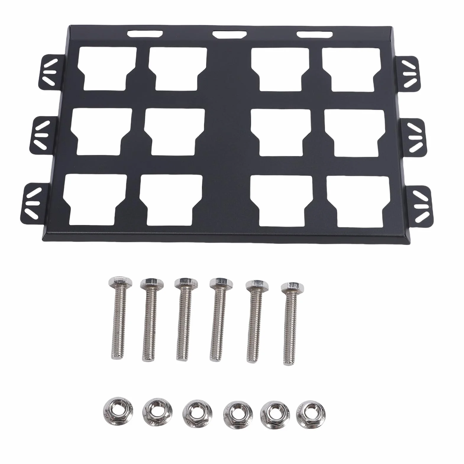 Generic Skrzynka Narzędziowa ze Stopu Aluminium Płyta Montażowa Wszechstronne Rozwiązanie do Przechowywania do Domowego Warsztatu Montaż ścienny lub Podłogowy 13,4 X 21,9 Cala (BLACK)