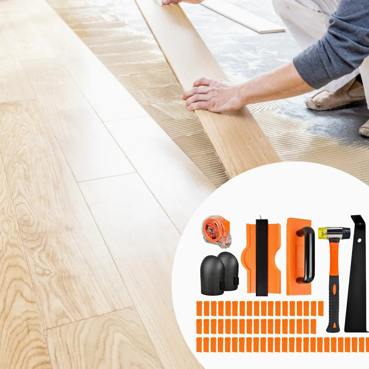 Zestaw Do Montażu Panel Laminowanych Komplet Młotków Naprawczych | Narzędzia Do Układania Podłóg Do Warsztatu Domu Listwy Przypodłogowe Projekty Desek Przygotowanie Podłoża
