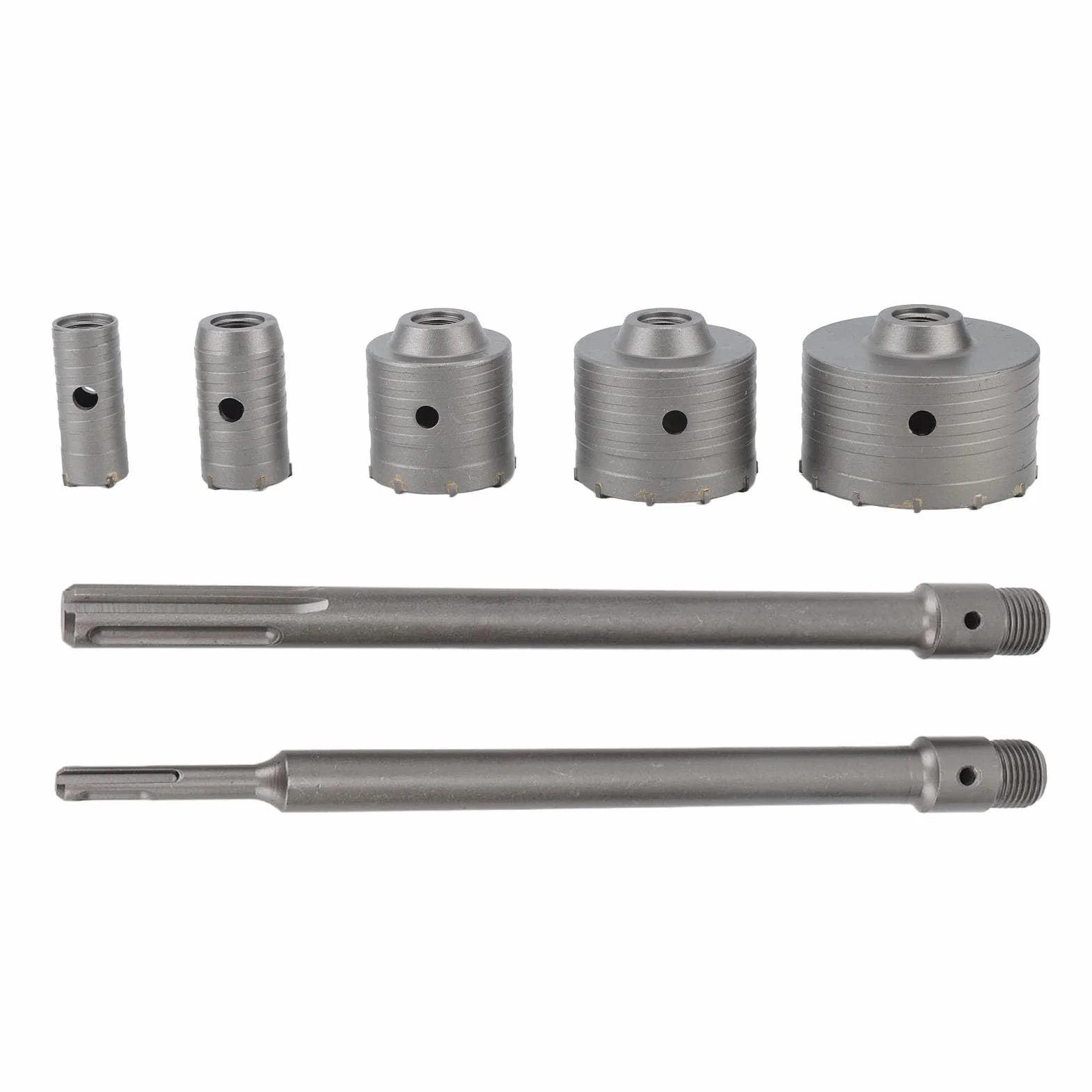 Hyuduo Zestaw wierteł do Otwornic do Betonu SDS Plus SDS Maksymalnie 30mm 40mm 65mm 80mm 100mm Otwieracz Otworów ze Stali Wolframowej ściany Cegła Kamienna
