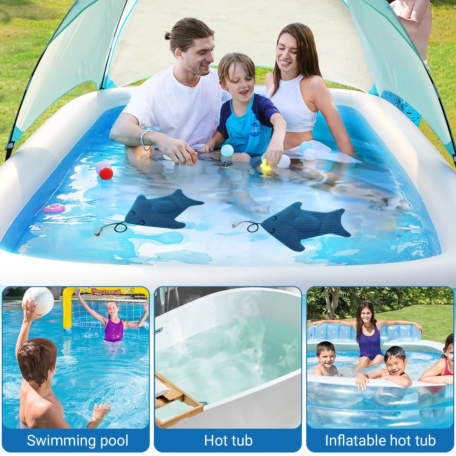 Whirlpool Gąbka do spa absorbująca olej, wielokrotnego użytku, akcesoria do czyszczenia basenu, 2 sztuki