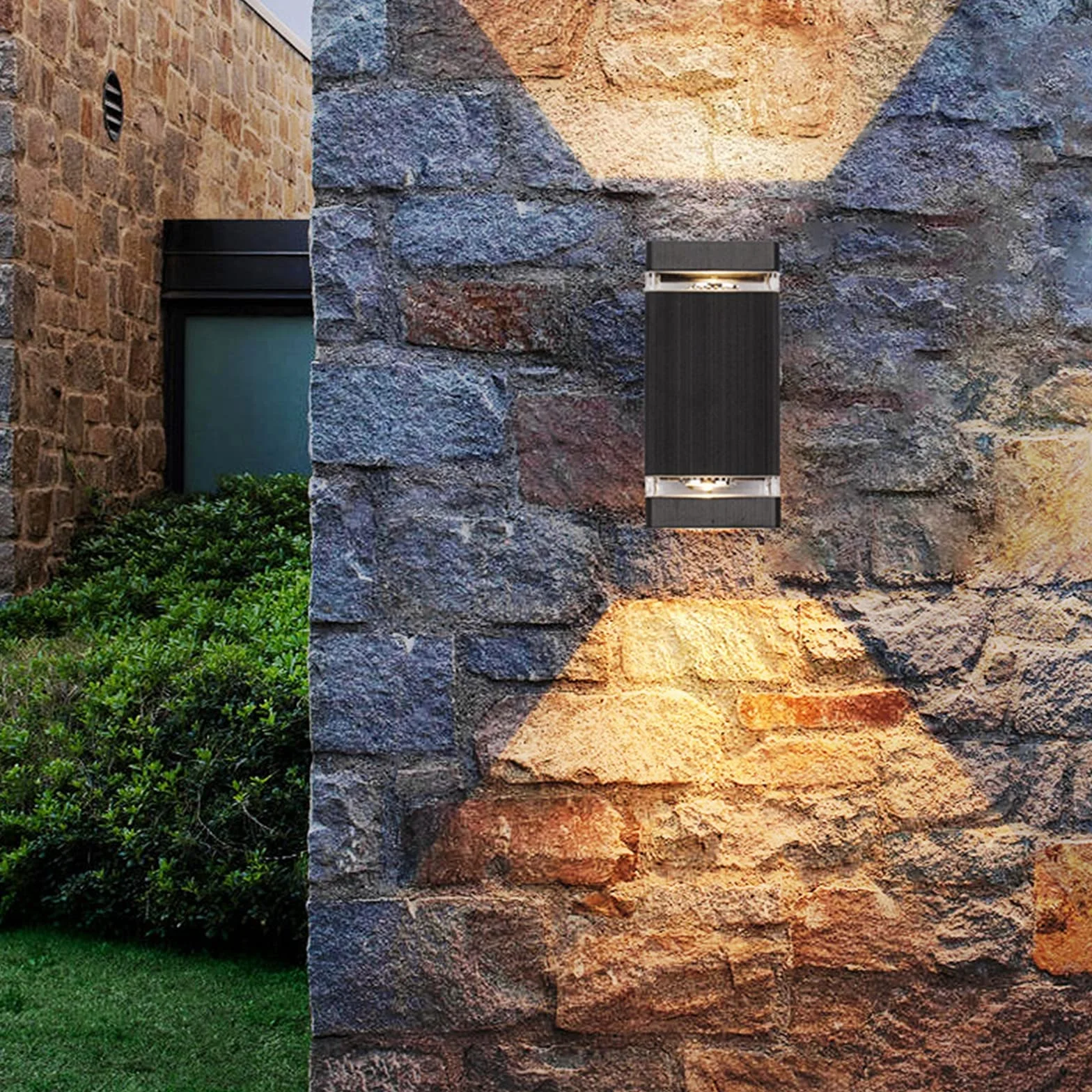 Up Down Wall Light Indoor Black, 10W Led Outdoor Wall Lamp Ip65 Wodoodporna, Aluminiowa Sypialnia Wall Spot Light Z Akrylowym Kloszem, Kinkiet Ścienny Ciepły Biały 3000K