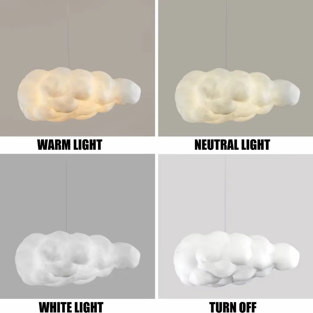 Symulacja chmura wisząca lampa kreatywna bawełniana chmura żyrandol pływająca chmura lampa sufitowa dekoracyjna chmura lampa sufitowa wisząca chmura światło do sypialni, jadalni, korytarza