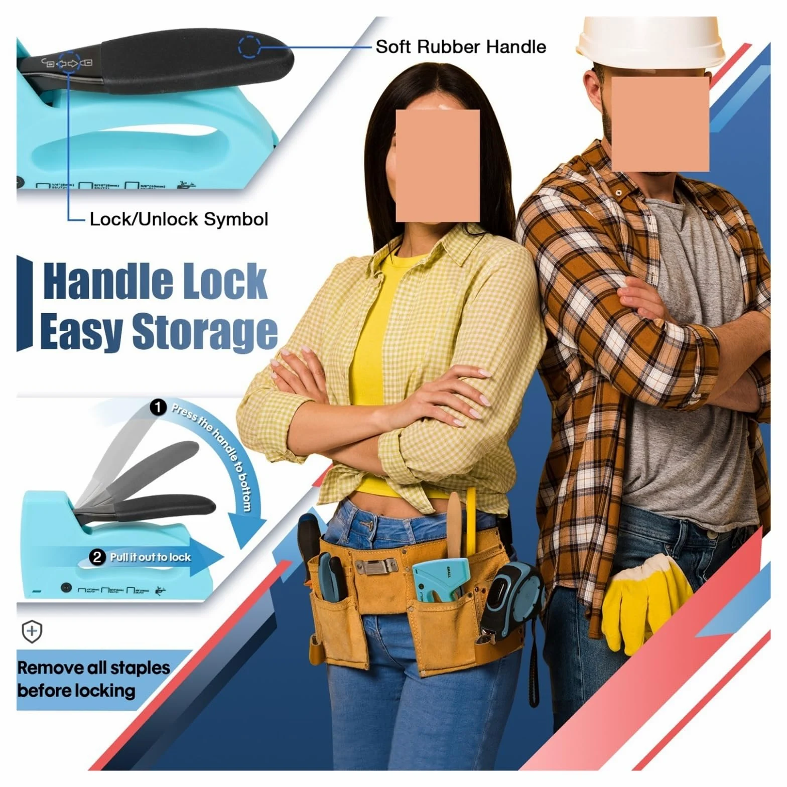 Zszywacz Pistolet Do Gwoździ Do Lekkiej Obróbki Drewna Zszywacz Tapicerski Z 1600 Szt. Zszywek JT21 Do Dekoracji Domu DIY Do mocowania materiałów, dekoracji, stolarki(Pink)
