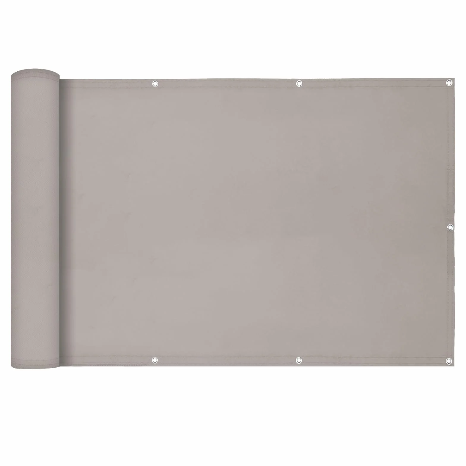 HENG FENG Osłona balkonowa z PES, odporna na działanie warunków atmosferycznych, ochrona przed wiatrem i promieniowaniem UV, z opaskami zaciskowymi, taupe, 90 x 500 cm
