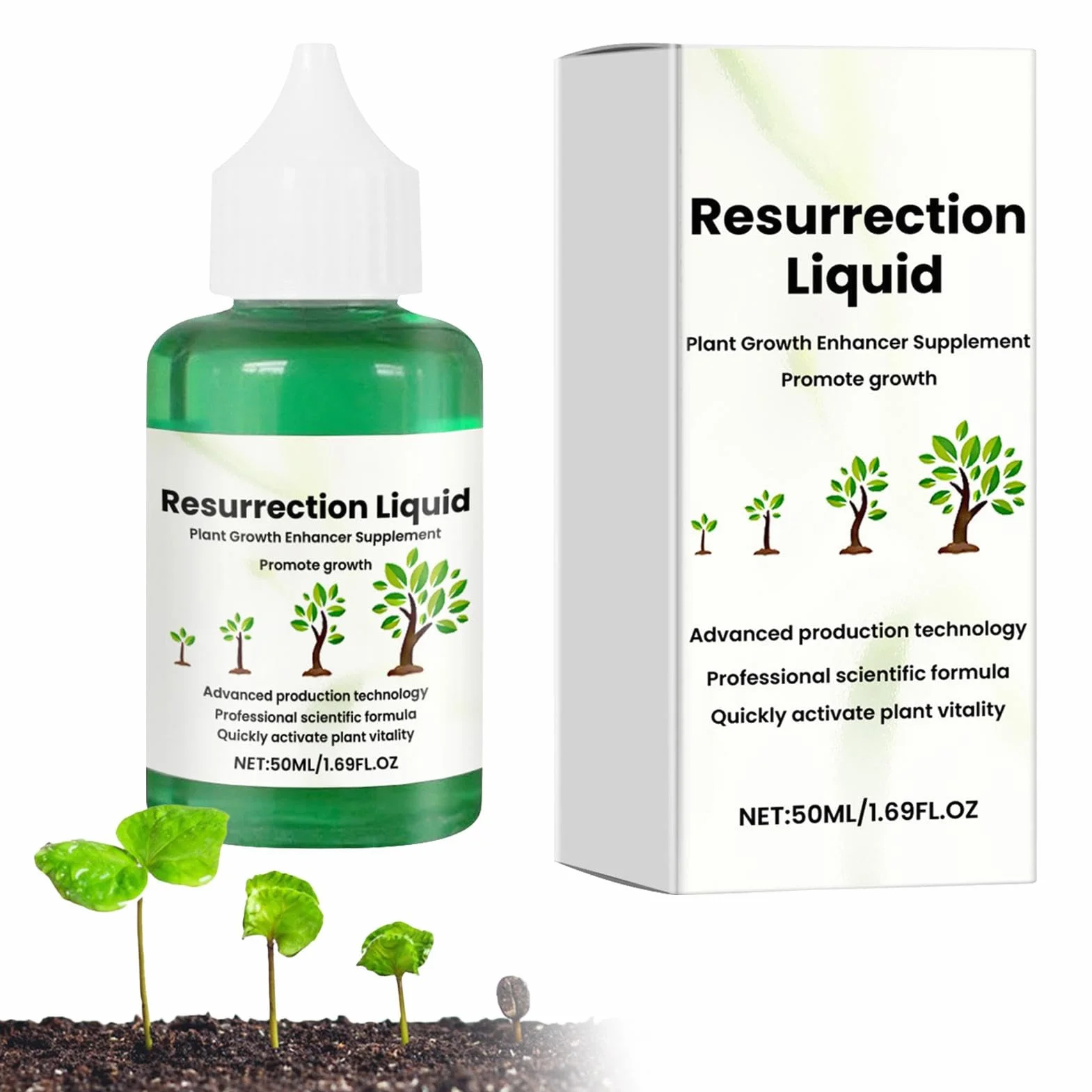 Nawóz do roślin pokojowych, płynny pokarm dla roślin, płyn do wskrzeszania kwiatów, 50 ml, naturalny, szybko działający pokarm dla roślin pokojowych, roztwór zmartwychwstania