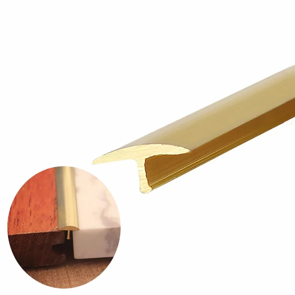 Trwała mosiężna listwa ochronna na krawędzie podłogi – 1 m do dywanów, płytek, drewna i winylu(W1cmxH0.5cm (3/8x 1/4"))
