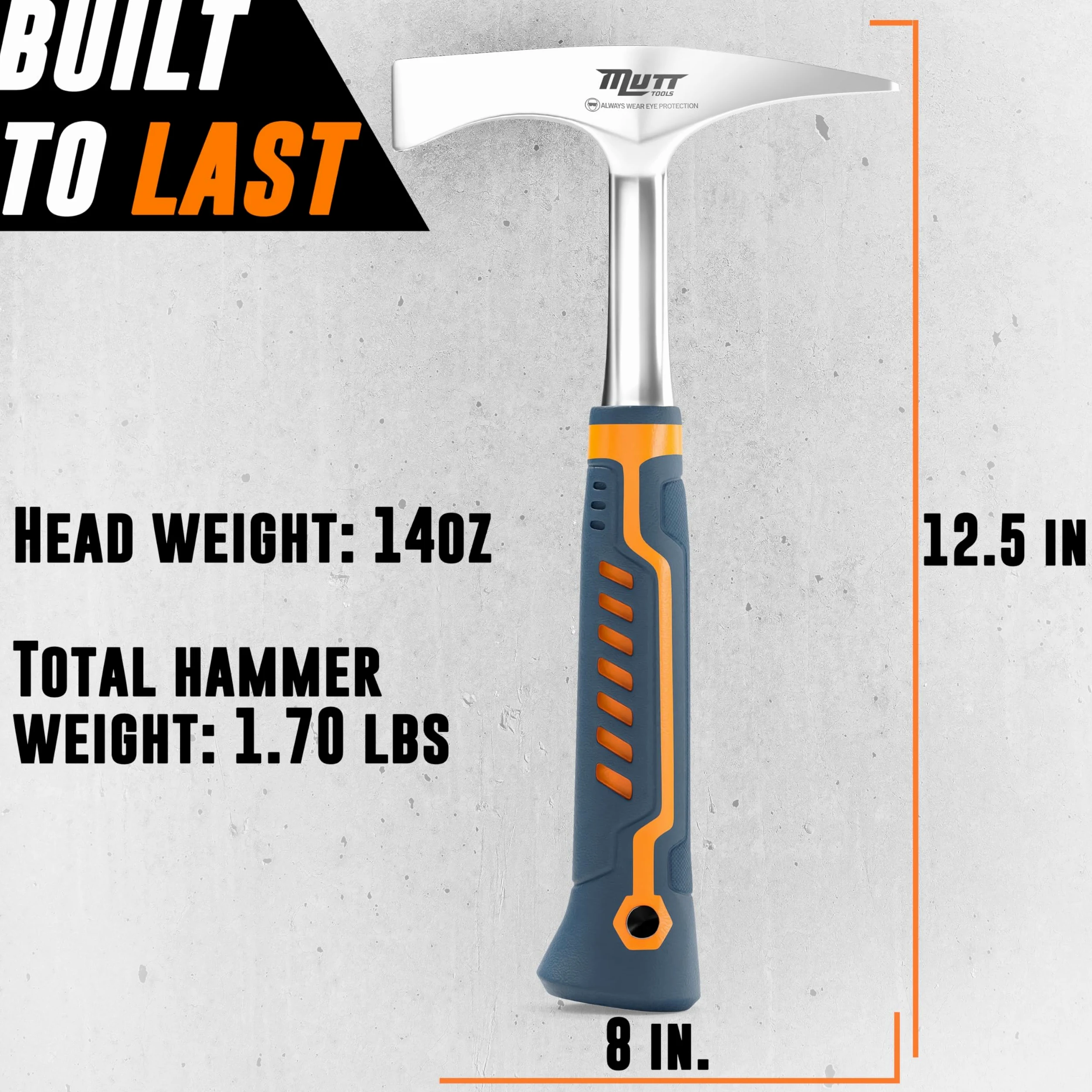 AMERICAN MUTT TOOLS Młotek spawalniczy 400 ml – młot żużlowy, młot udarowy, młot do odpryskiwania, młotek Chipi