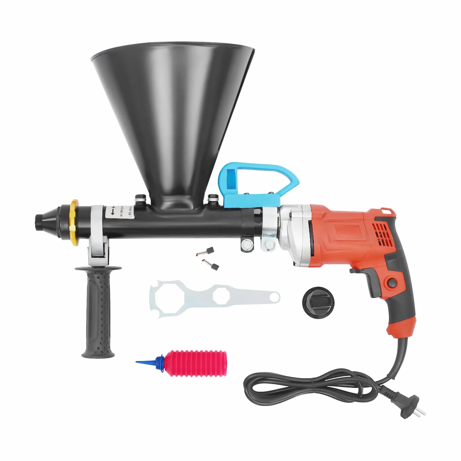 Elektryczny pistolet do fug 220 V, 700 W, przenośna, elektryczna prasa do zaprawy murarskiej, ergonomiczna konstrukcja, wymienne głowice, strzykawka do zaprawy do instalacji drzwi bezpieczeństwa