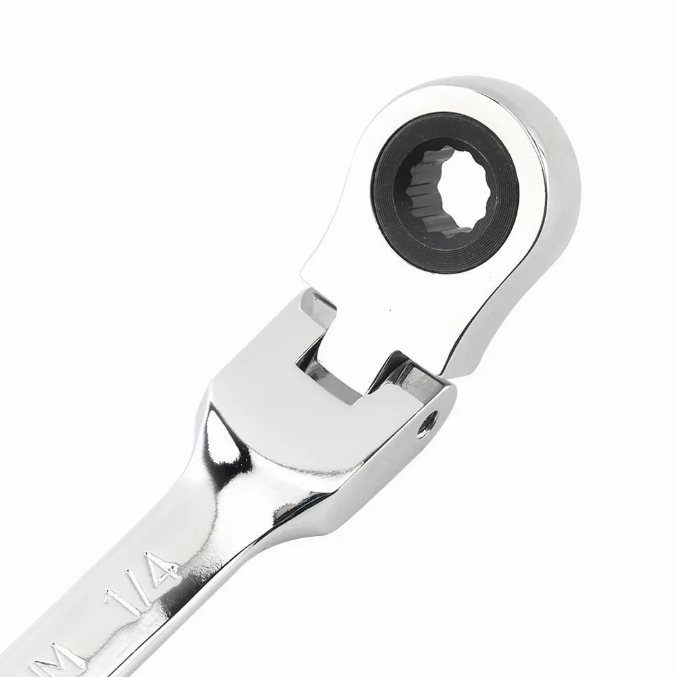 Telescopic Ratchet Calowy klucz grzechotkowy Zestaw kluczy Klucz z elastyczną główką, chromowany, 72 zęby, rolką do przenoszenia mały klucz dynamometryczny