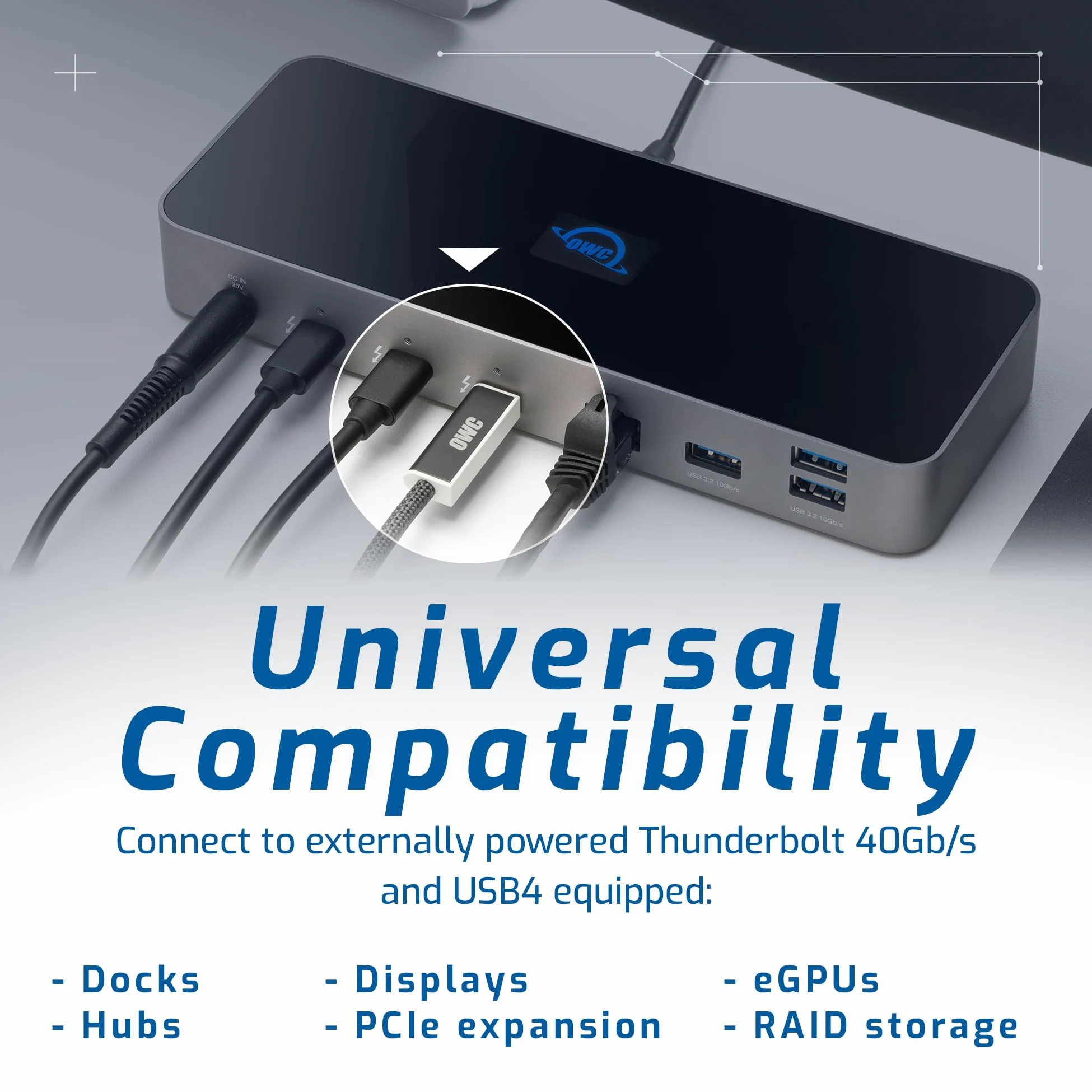 Kabel optyczny USB4 (40 Gb/s) o długości 3,0 m firmy OWC