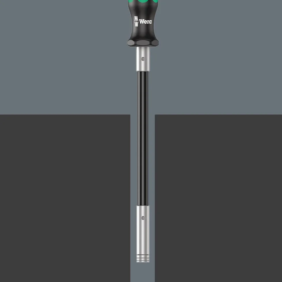 WERA 05028161001 393 S Dodatkowy przenośny śrubokręt z elastycznym łodygą, 1/4 "x 173,5 mm