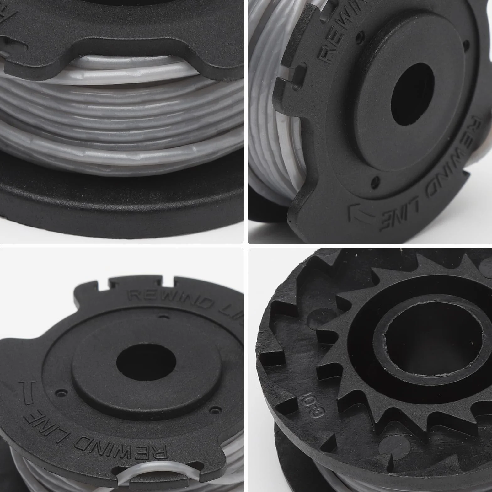 6 sztuk szpul z żyłką do podkaszarki zamiennych na Bosch, szpula 1,65mm F016800569/F016800385, nylonowa szpula do podkaszarki z 2 sztuk osłon szpuli, do akumulatorowych podkaszarek