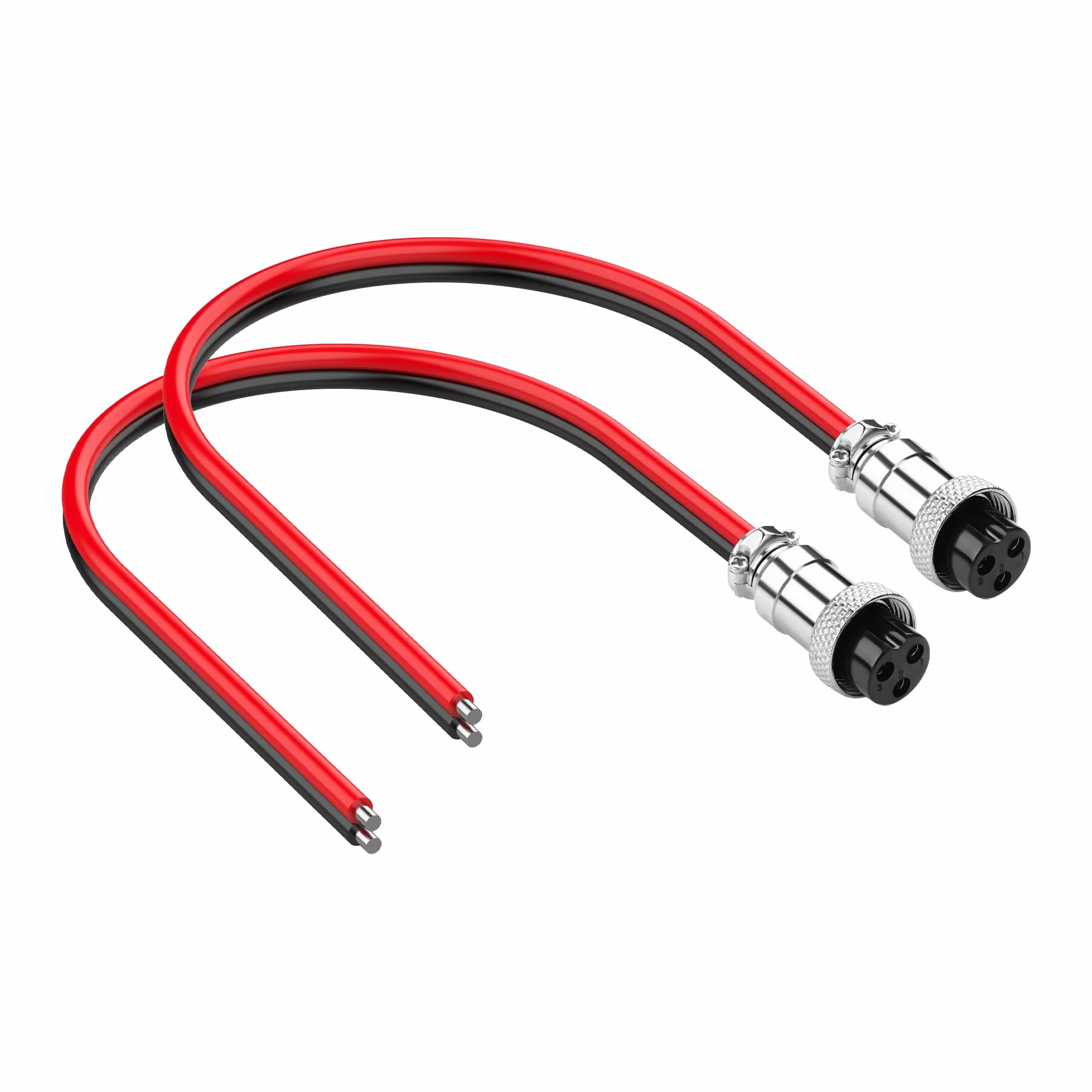 SinLoon 2-pak GX16 3-pinowe pigtaile kabel gniazdo żeńskie formowanie przewodowe przemysłowe okrągłe gniazdo złącza lotnicze 30 cm (3 piny)