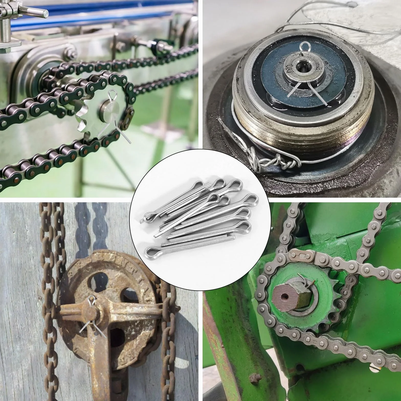 Zestaw 230 sztuk zawleczek ze stali nierdzewnej, zestaw zawleczek zabezpieczających w 6 różnych rozmiarach M1, M2, M2, M2,5, M3, M4, M5, zestaw do zawleczek do samochodów, kamperów, urządzeń