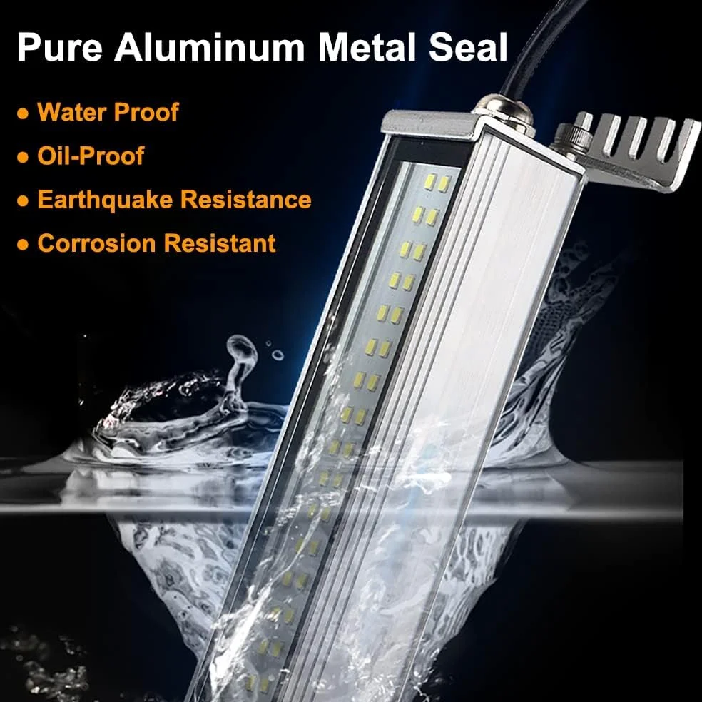 Tokarka Lampa Led Tube, Lampa Warsztatowa Cnc Ze Stopu Aluminium Ip66 Przeciwwybuchowa Lampa Oświetleniowa, Oświetlenie Przemysłowe Lampa Robocza Do Obrabiarki(Size:30W,Color:110~220V)