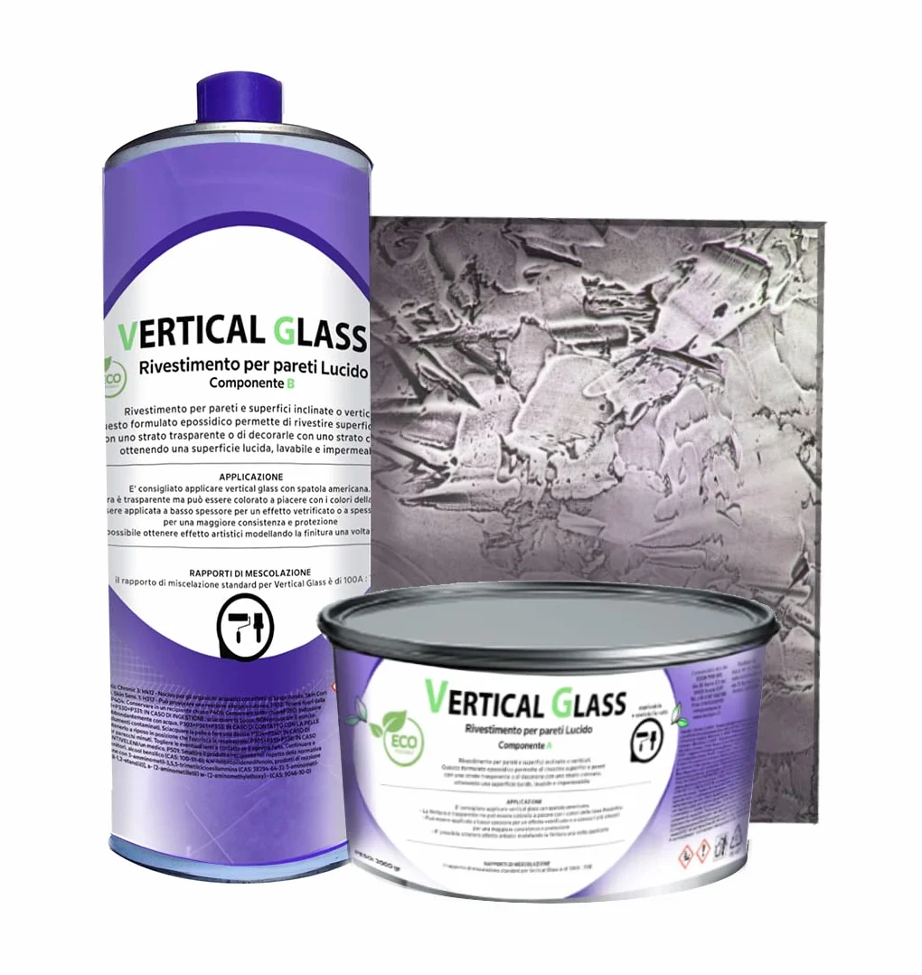 Resin Pro Vertical Glass Dwuskładnikowa Transparentna Epoksydowa Powłoka Ścienna do Ochrony Pochyłych lub Pionowych Ścian i Powierzchni.