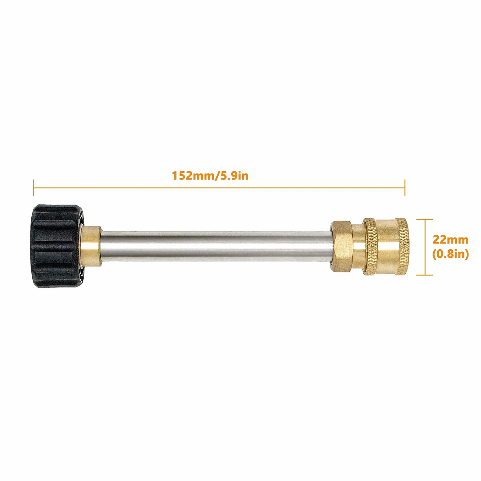 Fai Top Adapter do myjki wysokociśnieniowej, szybkozłącze 1/4", gwint wewnętrzny, adapter do lancy z pianki śnieżnej, złączki do pistoletu Karcher HD (M22 14 mm)